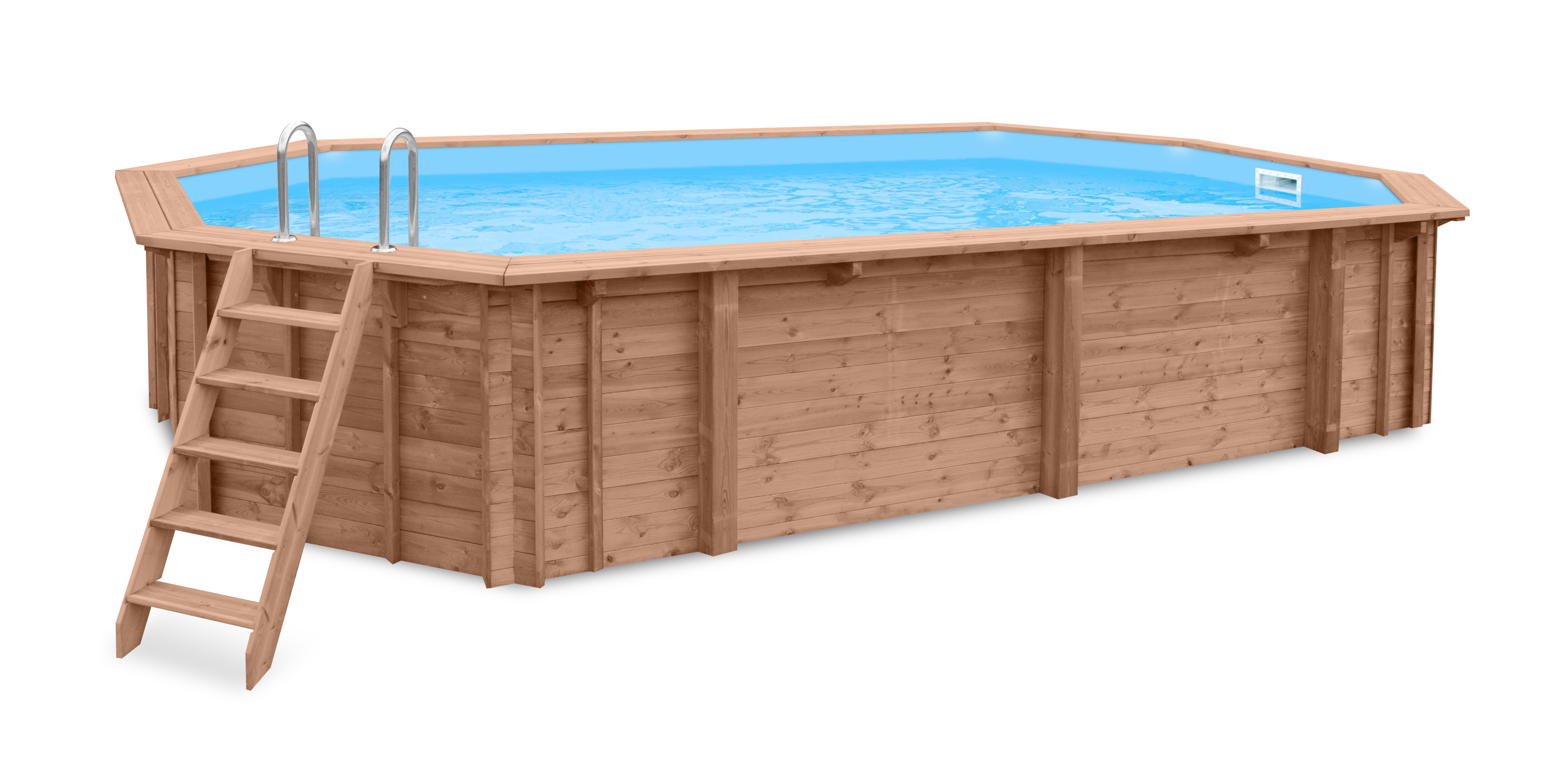 Luxus-Schwimmbad aus Holz Playa Porto Marie 727x396x138cm