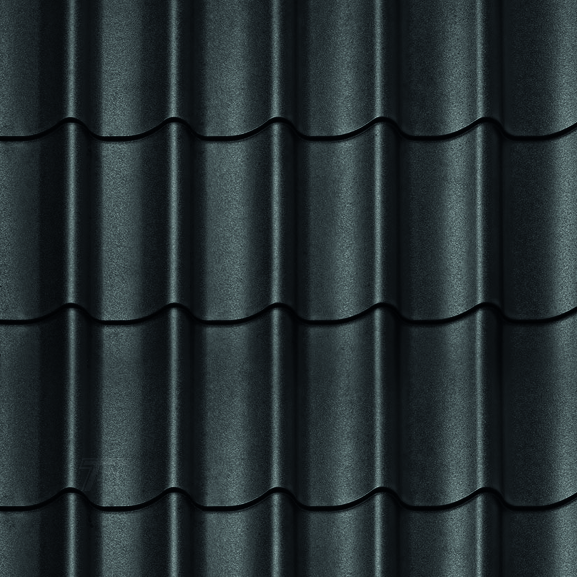 Roof tile profile panels matt black, Irina