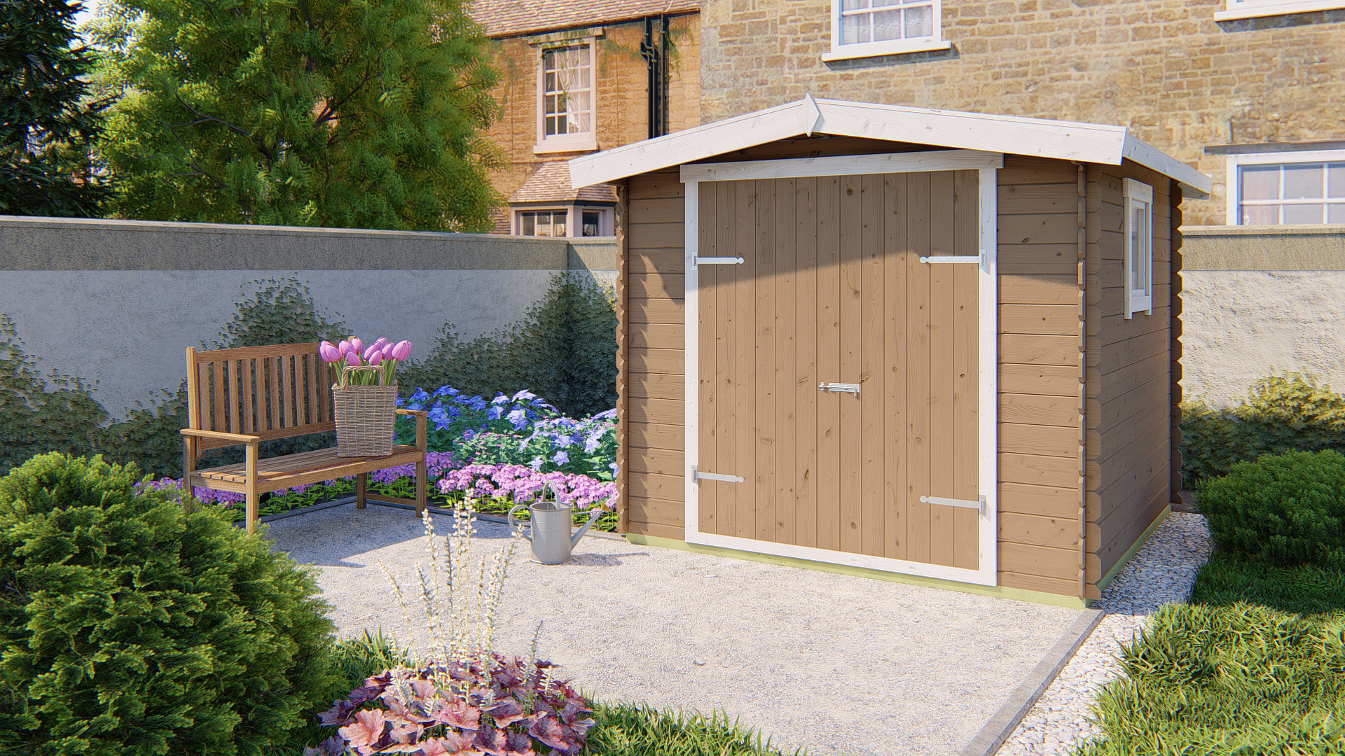 Blokhut - Tuinhuis Valery | 19 mm | vuren Red Class Wood geïmpregneerd