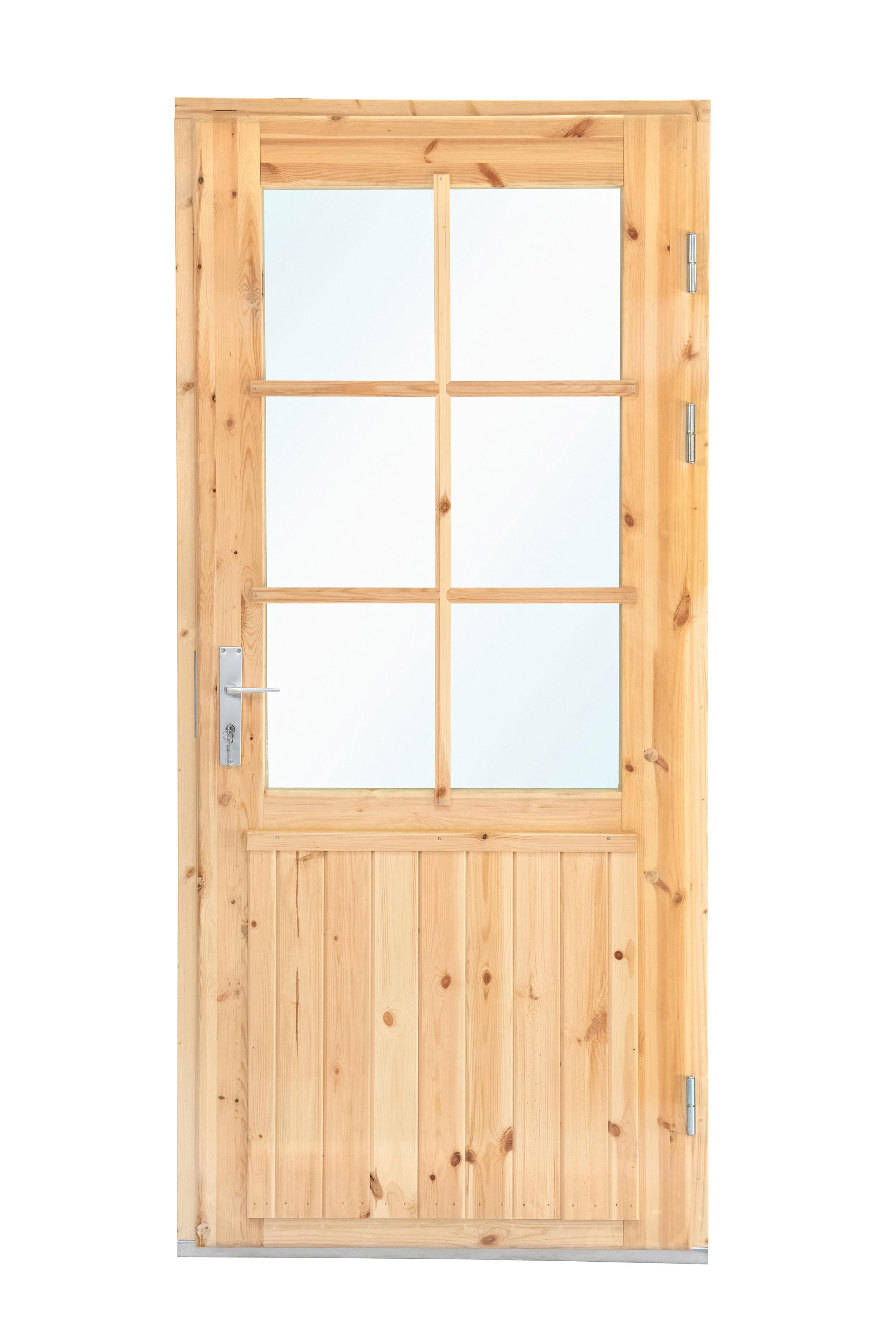 Deur enkel met raam XXL rechtsdraaiend, vuren 106,5 x 215 cm Deur enkel met raam XXL rechtsdraaiend, vuren 106,5 x 215 cm
