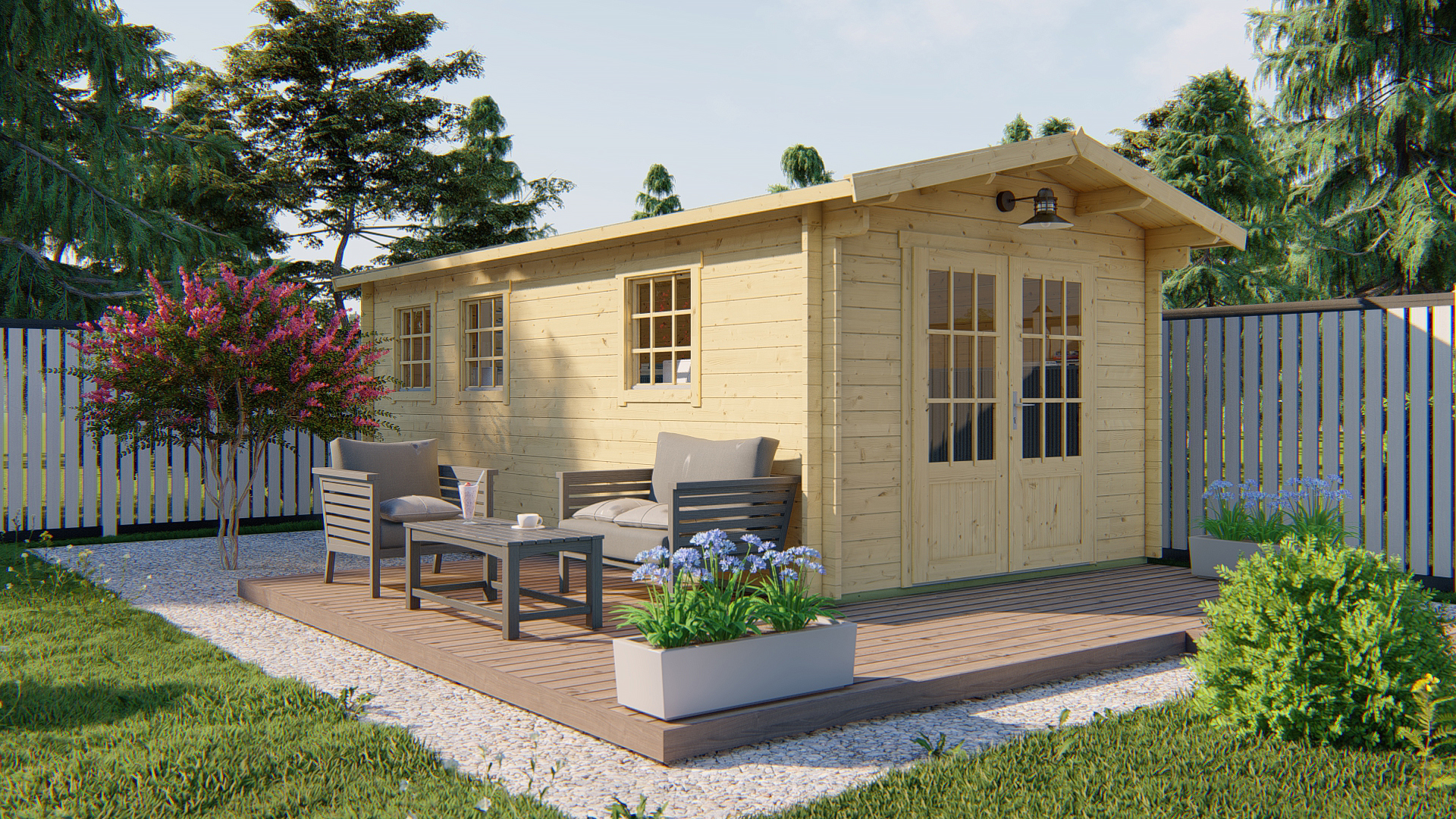 Blokhut - Tuinhuis Rick | 40 mm | Red Class Wood geïmpregneerd Blokhut - Tuinhuis Rick | 40 mm | Red Class Wood geïmpregneerd