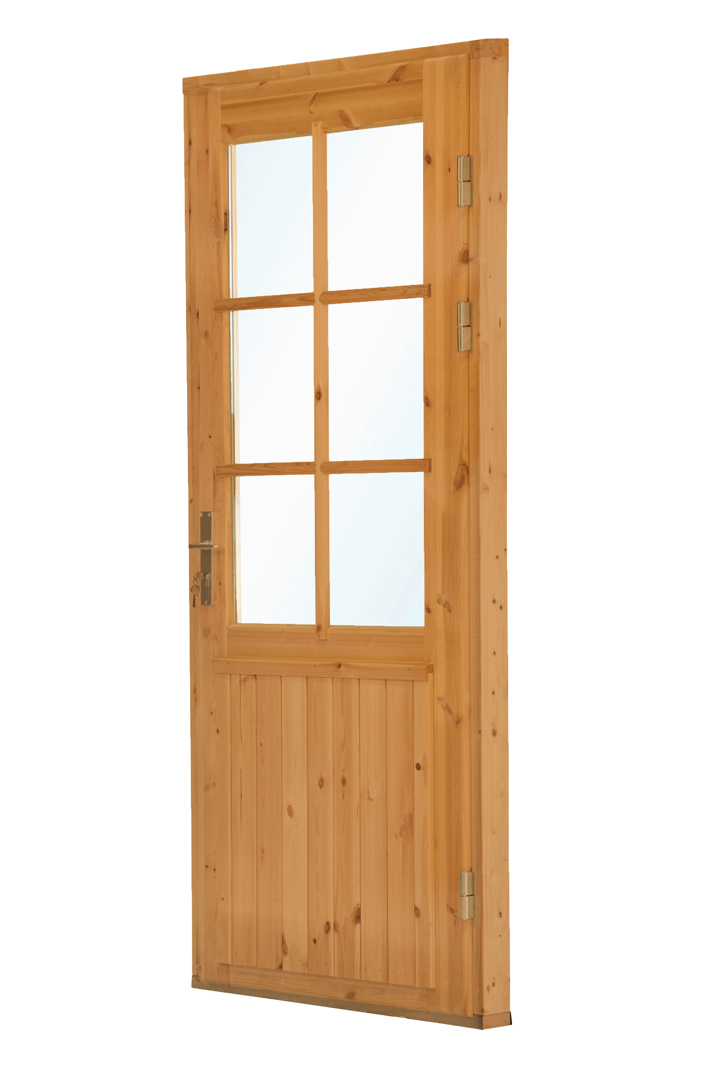 Deur enkel met raam XXL RS vuren 106,5 x 215 cm | bruin geïmpregneerd