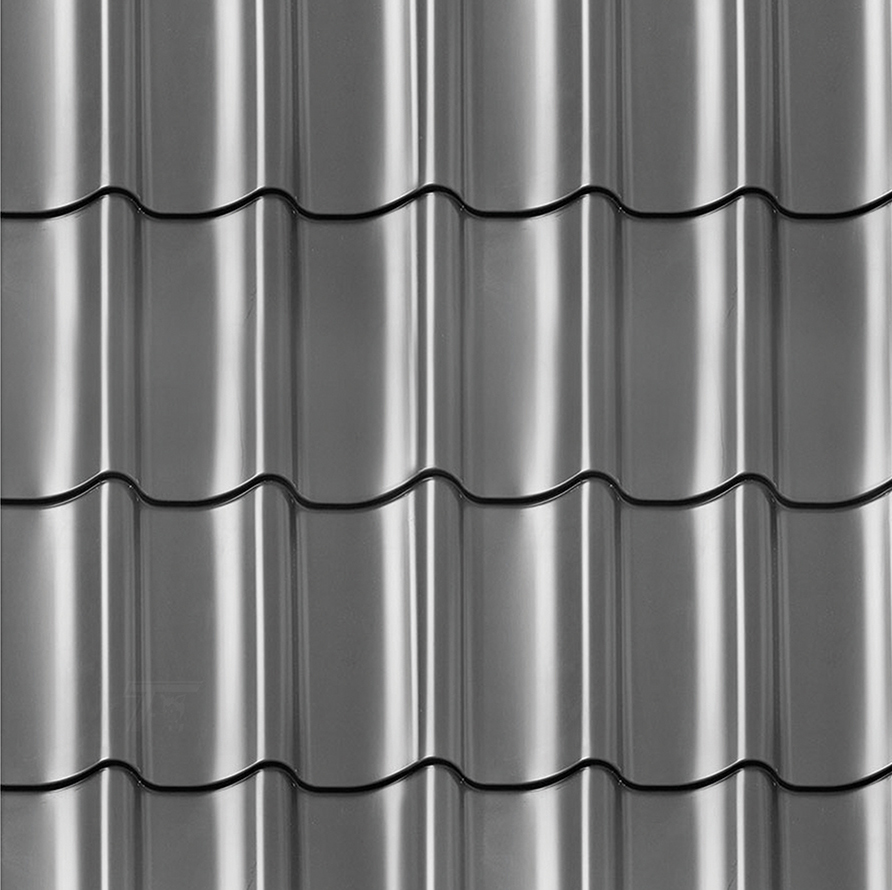 Dachziegelprofilplatten, Anthrazit, Bergen L Type 5 - 8