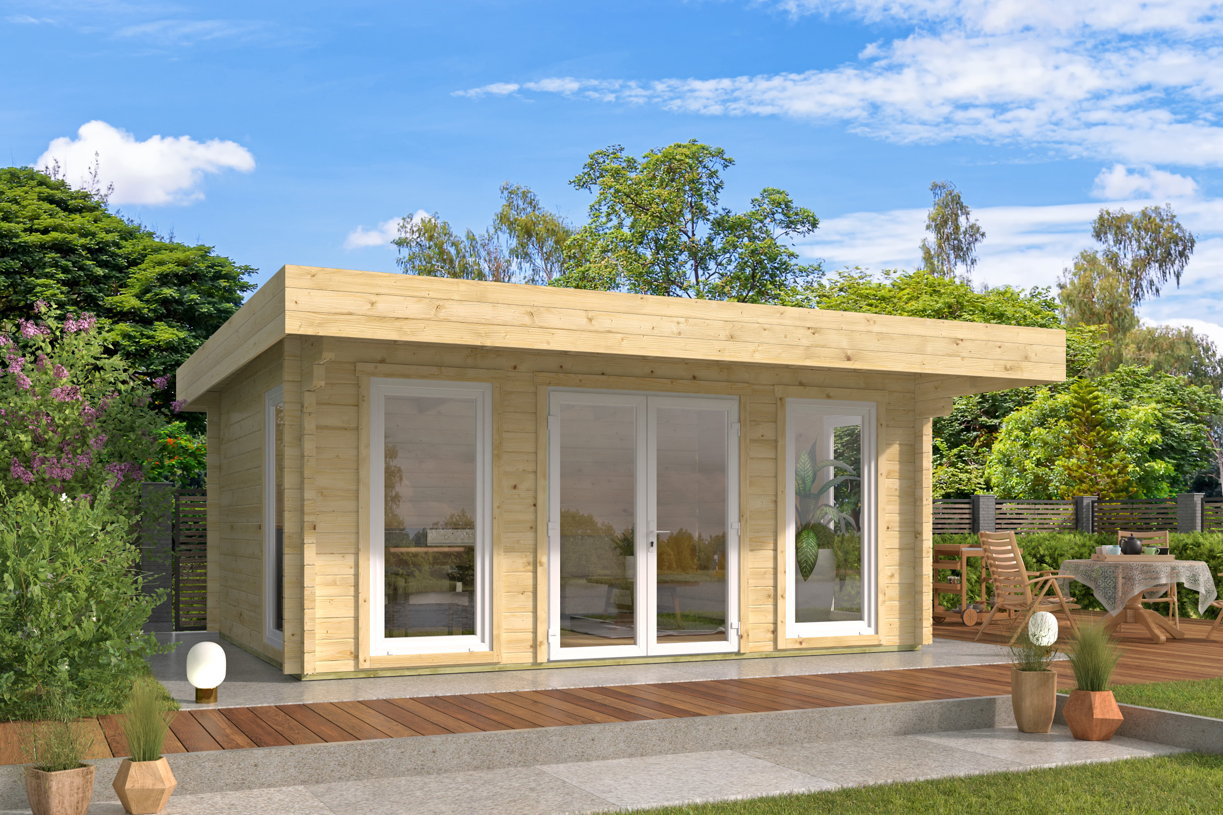 Blokhut - Tuinhuis Mia | 70 mm | Red Class Wood geïmpregneerd Blokhut - Tuinhuis Mia | 70 mm | Red Class Wood geïmpregneerd
