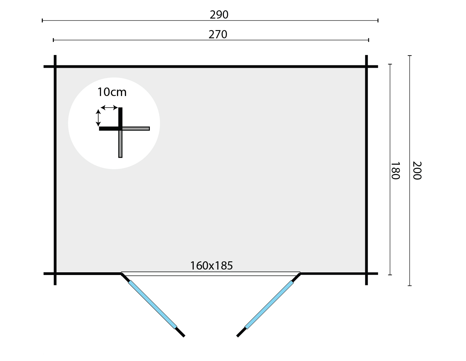 Blokhut - Tuinhuis Kris | 28 mm | vuren honinggeel geïmpregneerd Blokhut - Tuinhuis Kris | 28 mm | vuren honinggeel geïmpregneerd