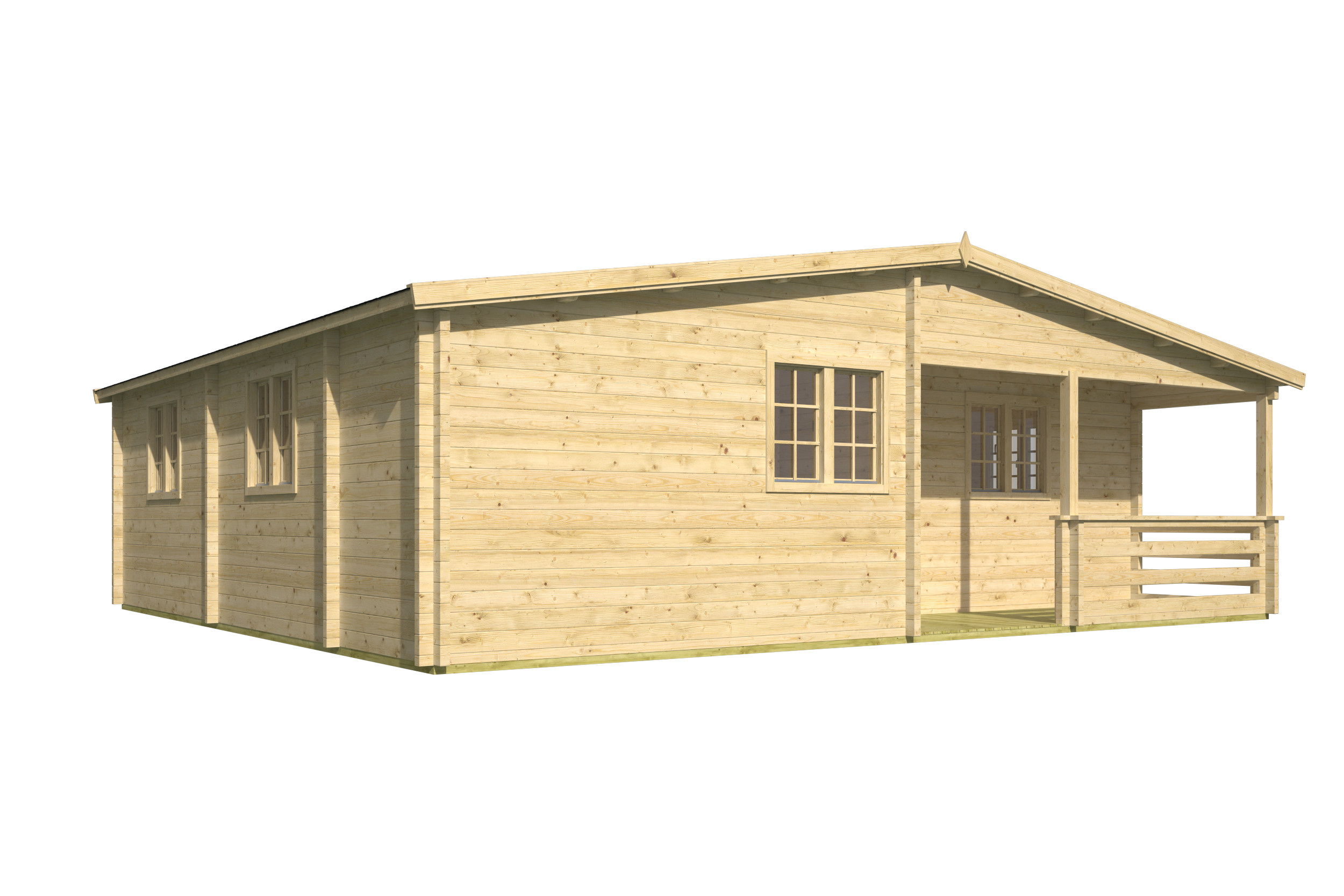Blokhut - Tuinhuis Azores | 70 mm | vuren grijs geïmpregneerd Blokhut - Tuinhuis Azores | 70 mm | vuren grijs geïmpregneerd