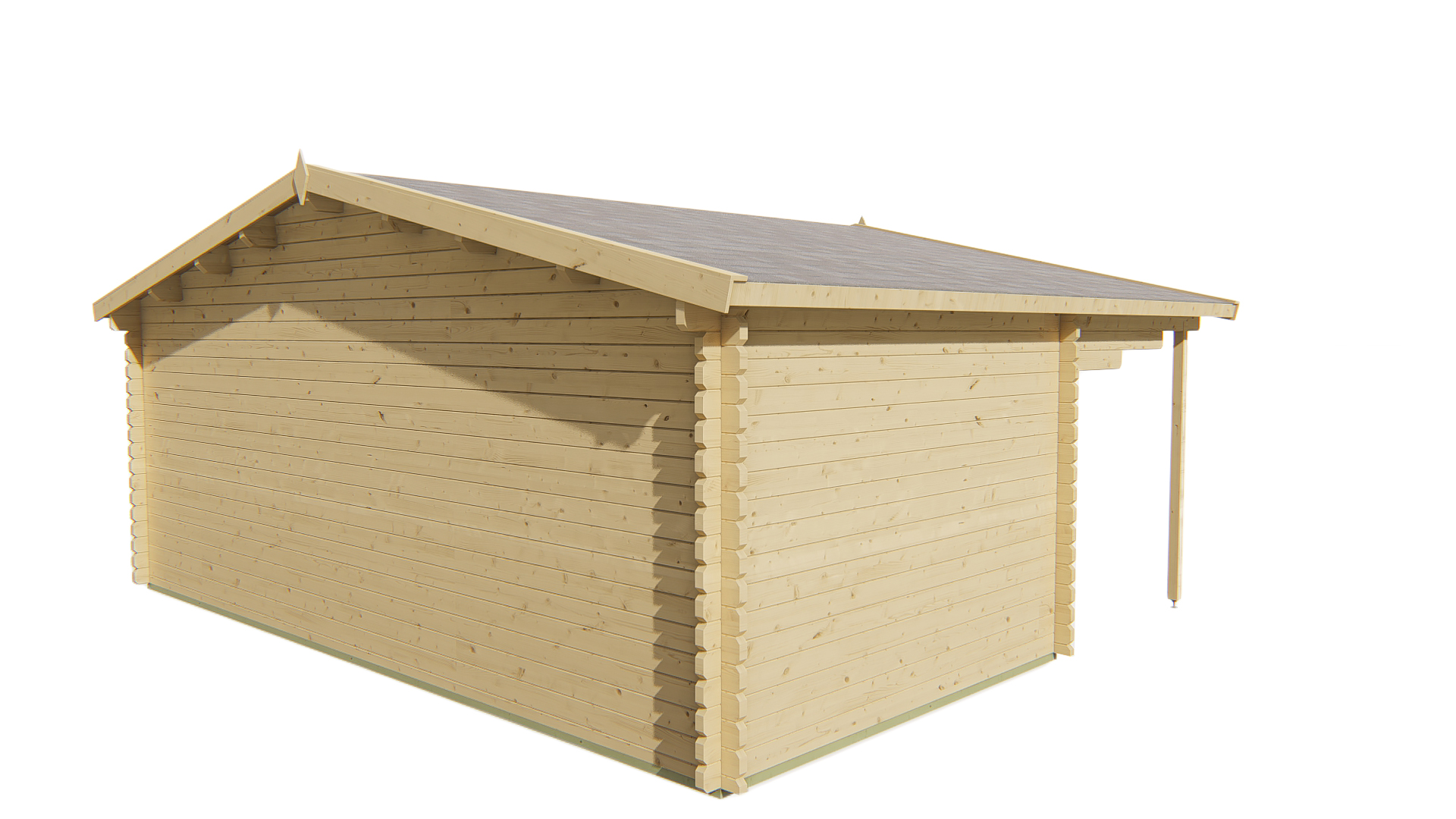 Blokhut - Tuinhuis Pinkus | 44 mm | vuren bruin geïmpregneerd Blokhut - Tuinhuis Pinkus | 44 mm | vuren bruin geïmpregneerd