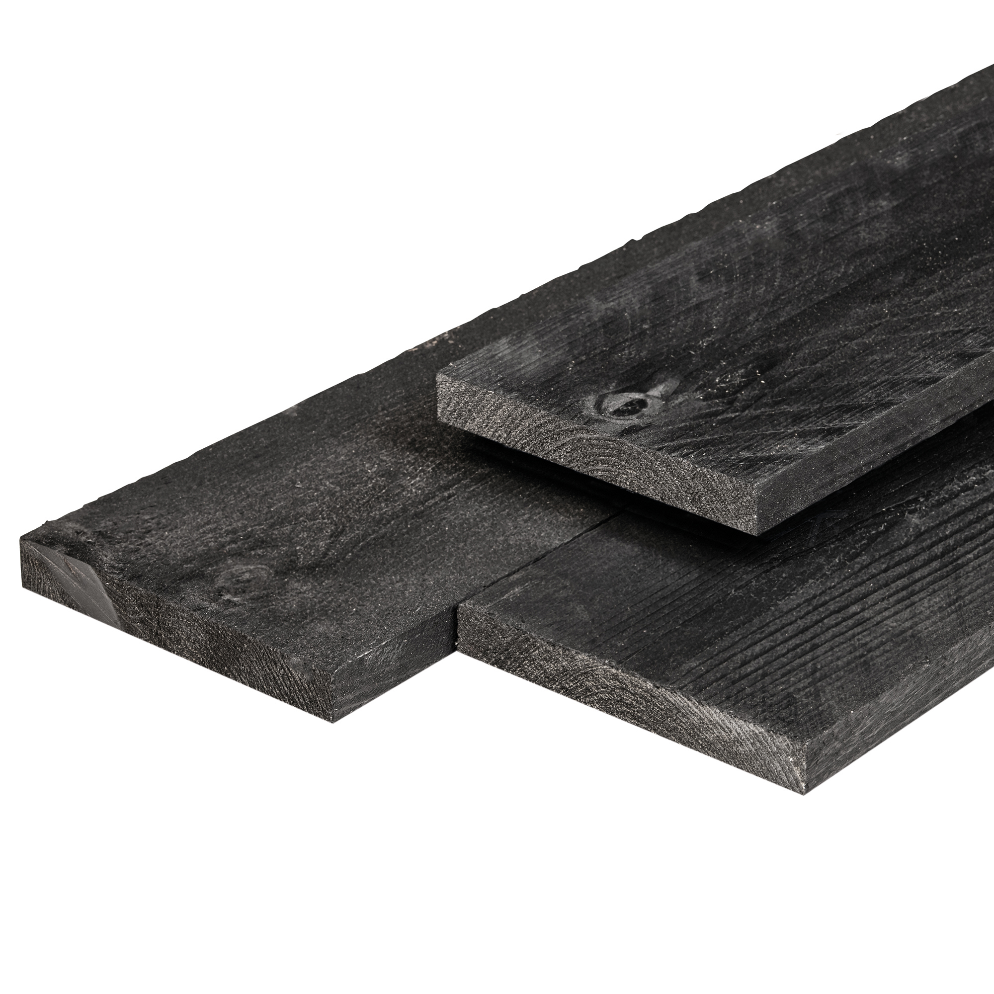 Plank lariks/douglas zwart geïmpregneerd 1.6x14.0x400cm