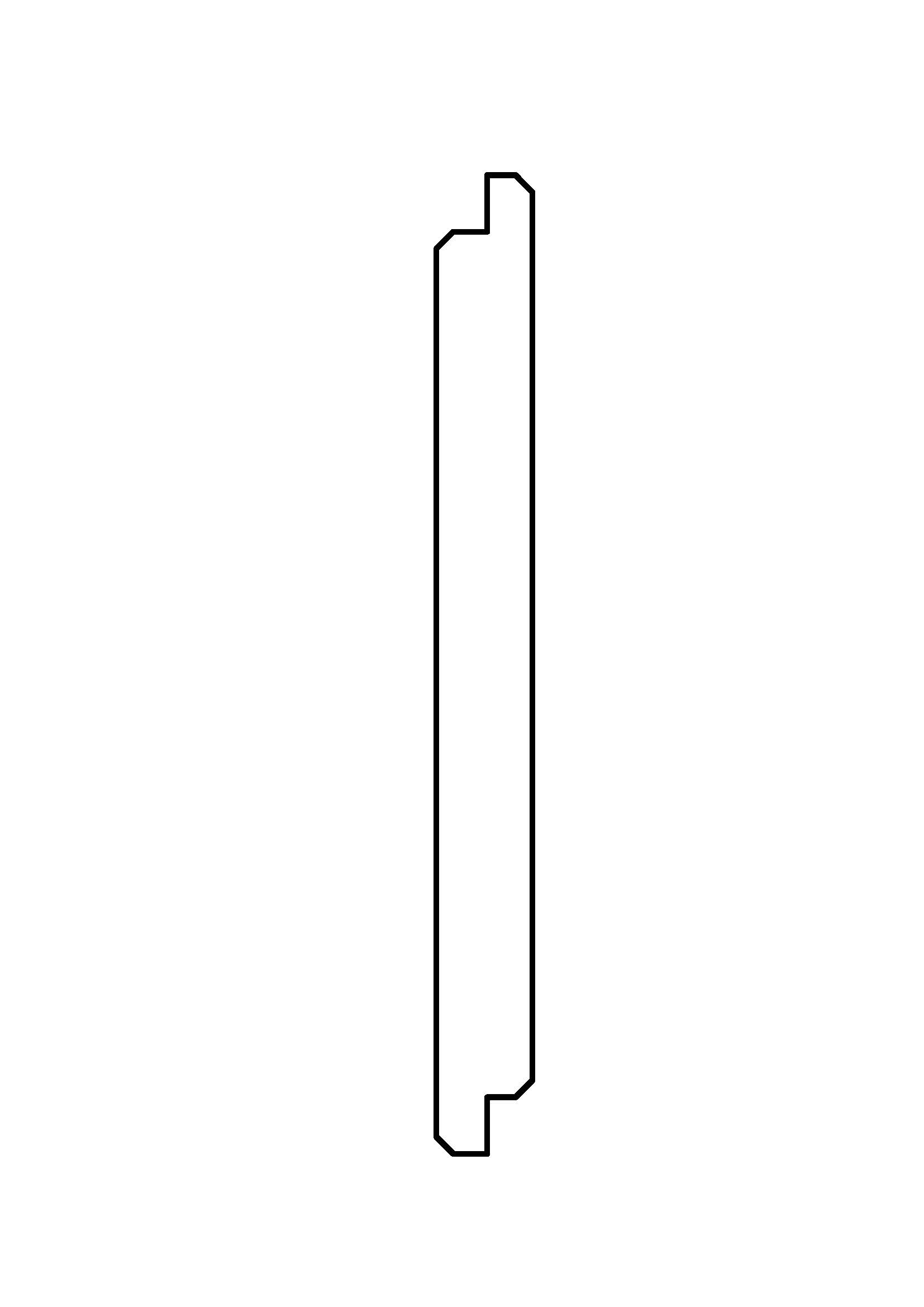 Douglas wisselsponning 1.7x17.5x400cm KD gedroogd 1 zijde glad 1 zijde ruw