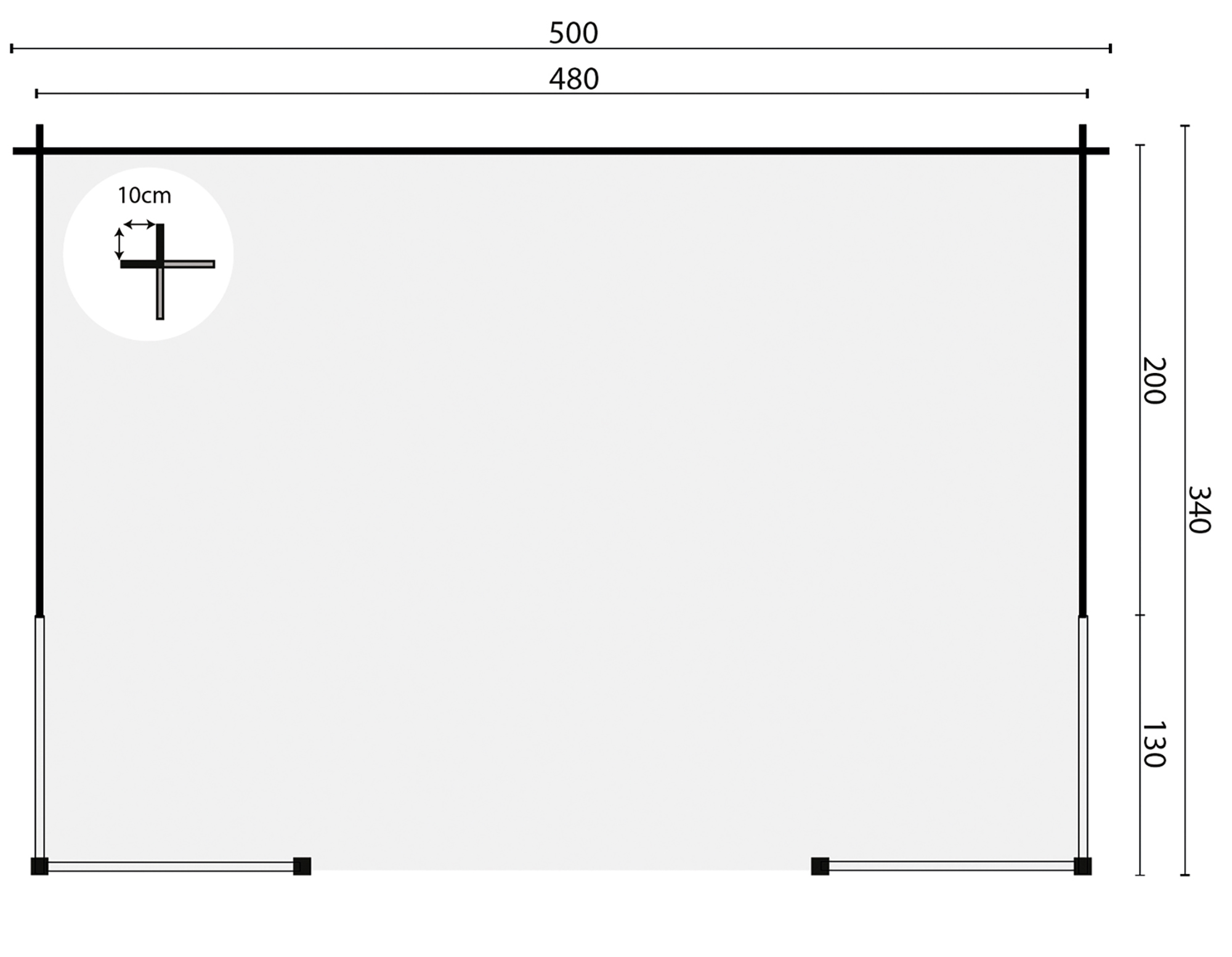 Blokhutprieel Konstantin | 40 mm | vuren grijs geïmpregneerd Blokhutprieel Konstantin | 40 mm | vuren grijs geïmpregneerd