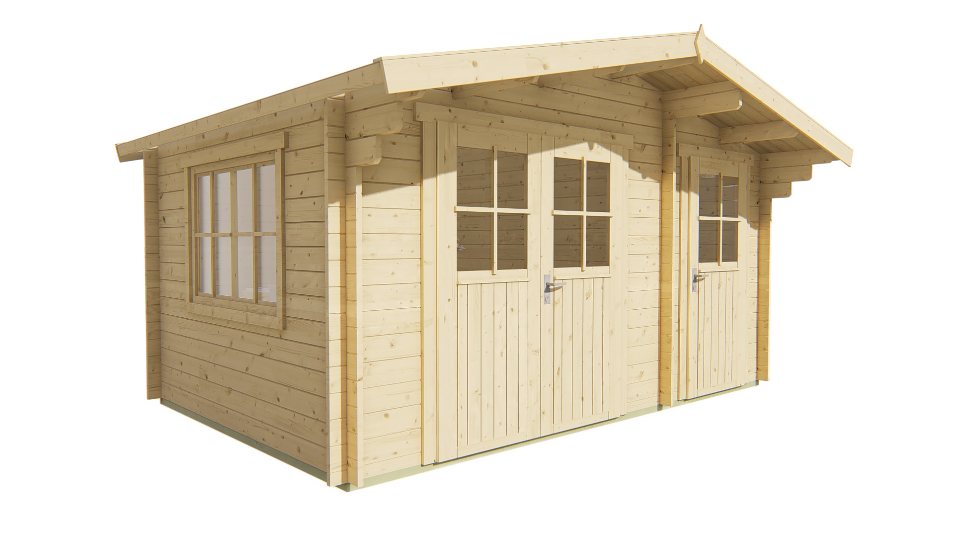 Blokhut - Tuinhuis Fraga | 34 mm | vuren onbehandeld Blokhut - Tuinhuis Fraga | 34 mm | vuren onbehandeld