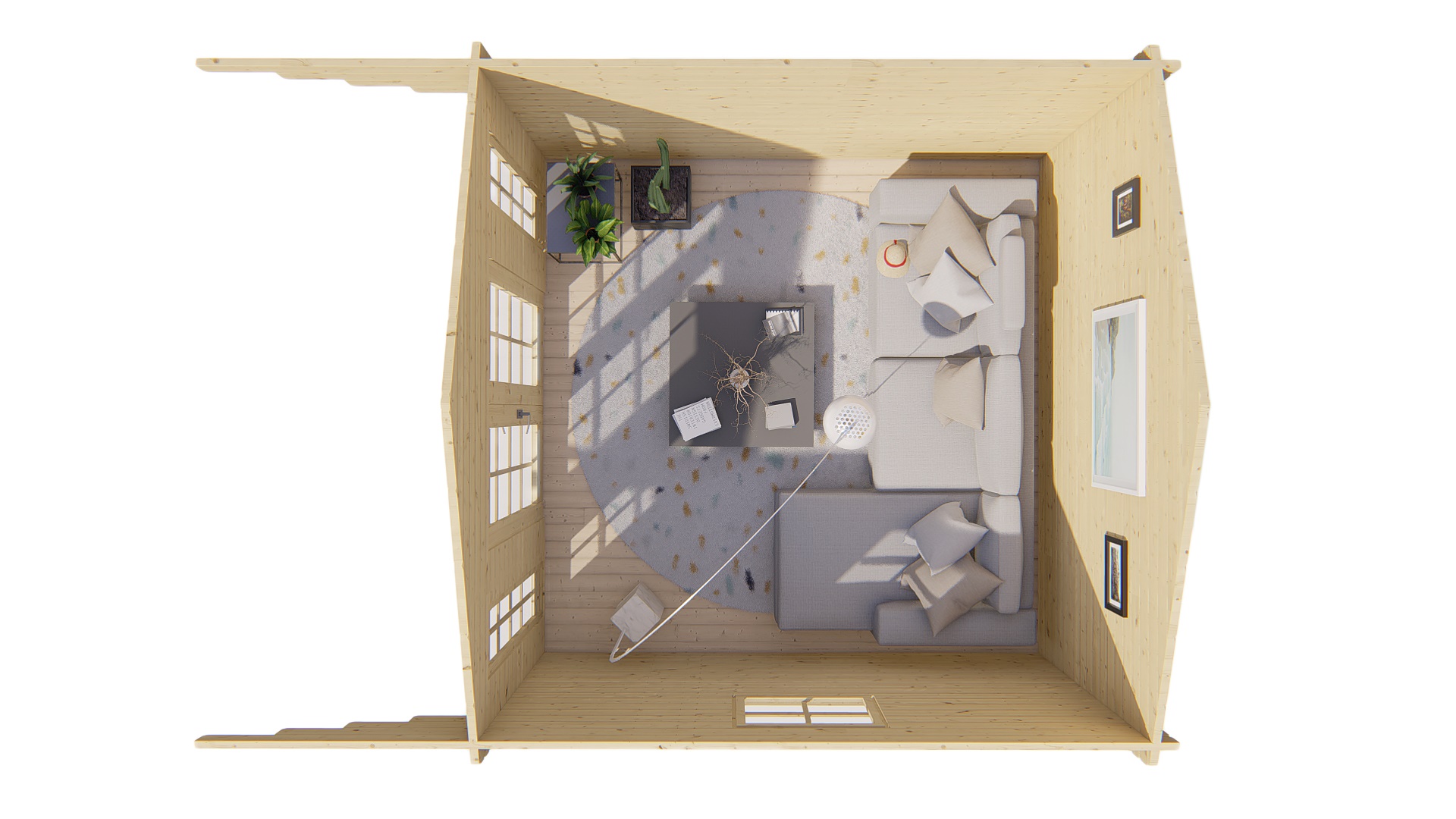 Blokhut - Tuinhuis Sören | 44 mm | vuren groen geïmpregneerd Blokhut - Tuinhuis Sören | 44 mm | vuren groen geïmpregneerd