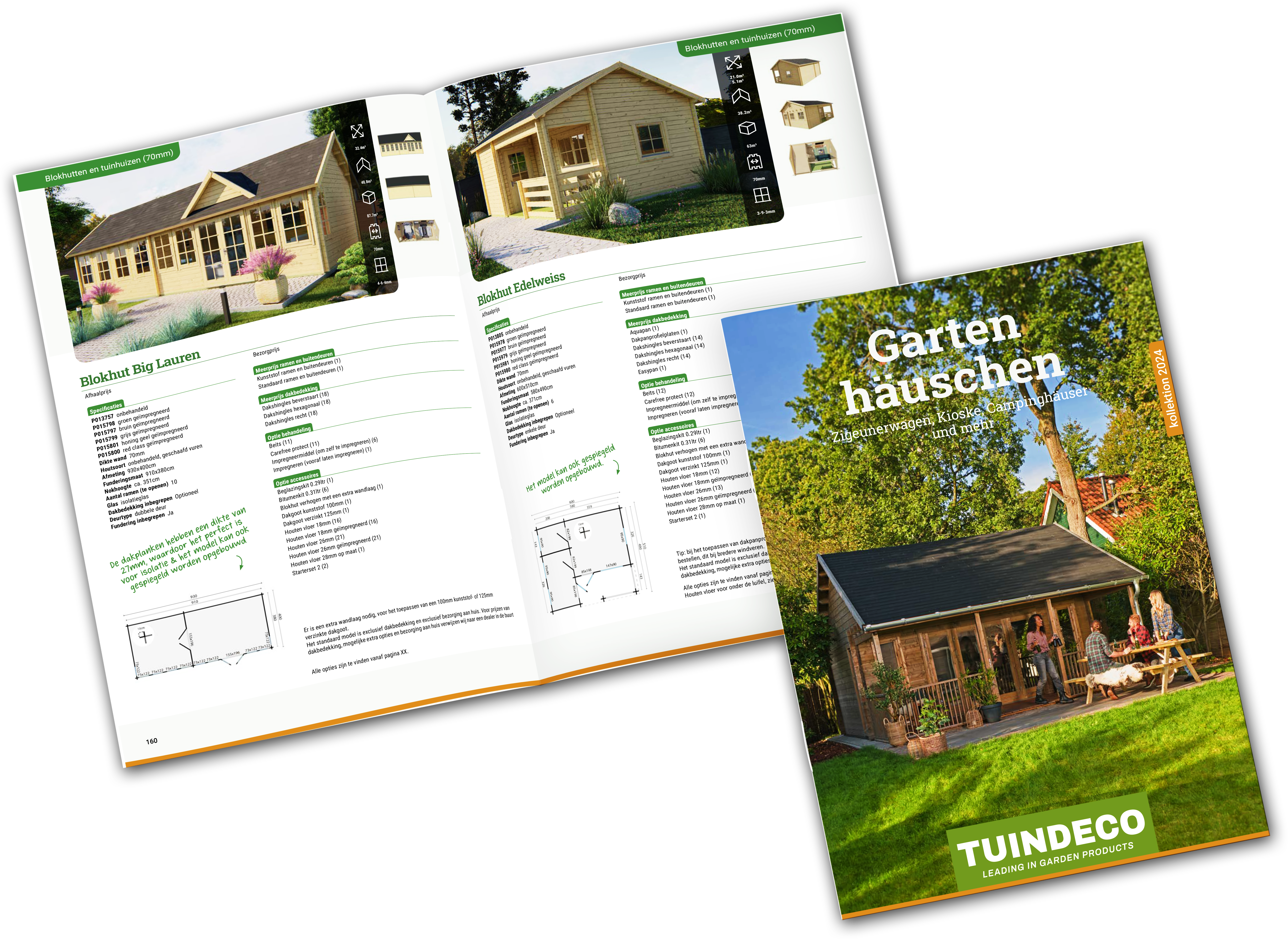 Log cabins & Garden houses  catalog 2024 DE