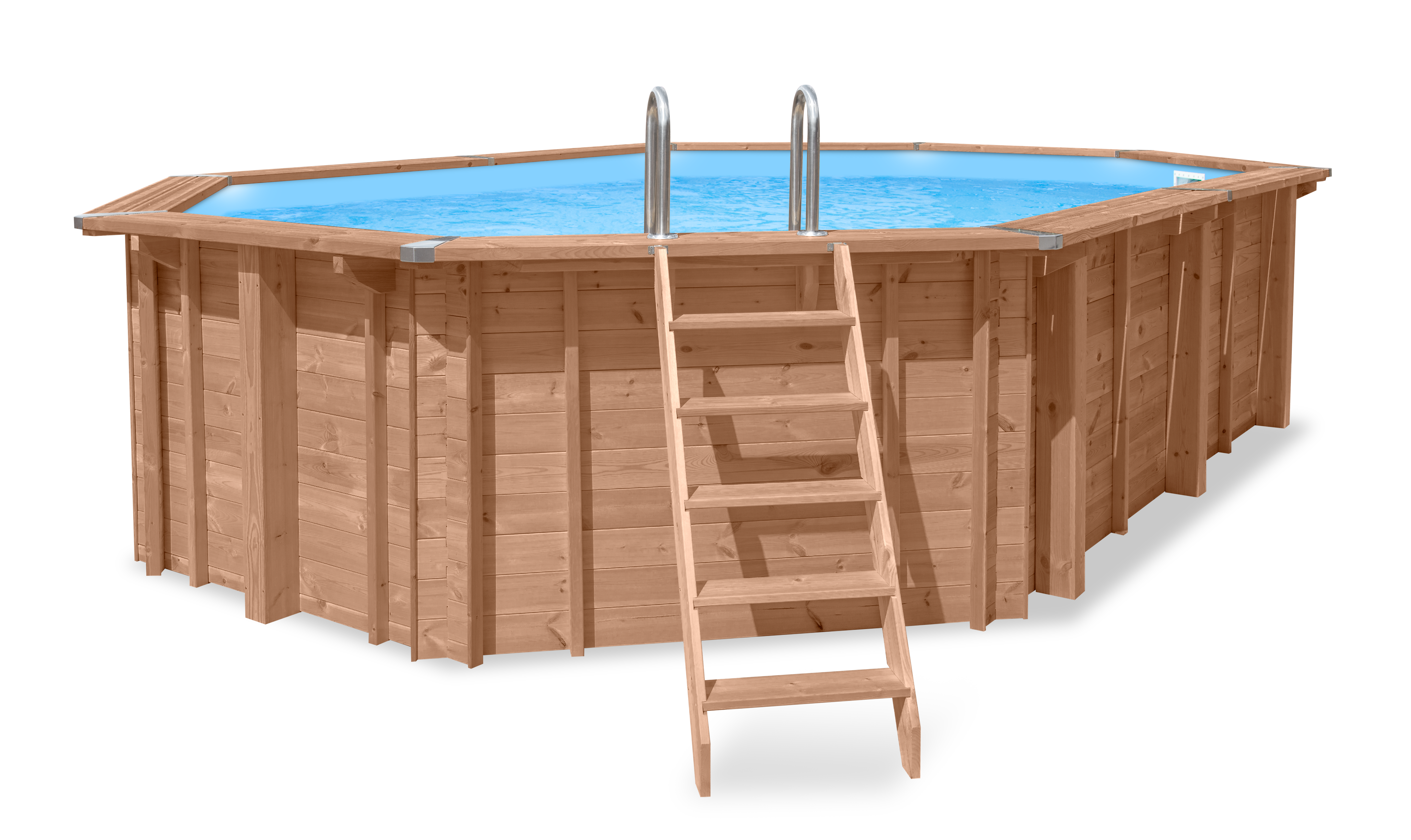 Luxus-Schwimmbad aus Holz Cas Abou 814 x 460 x 136 cm