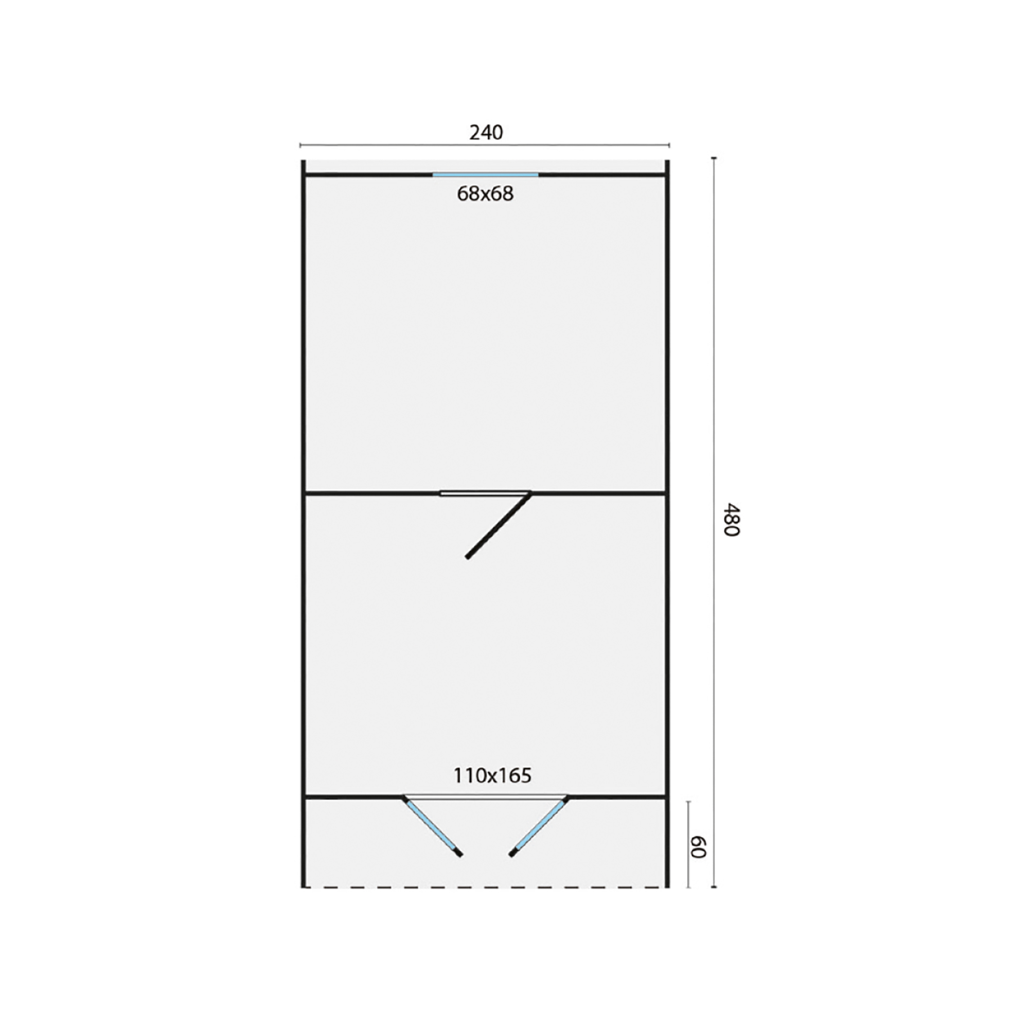 Camping POD 480 | 28 mm | vuren onbehandeld