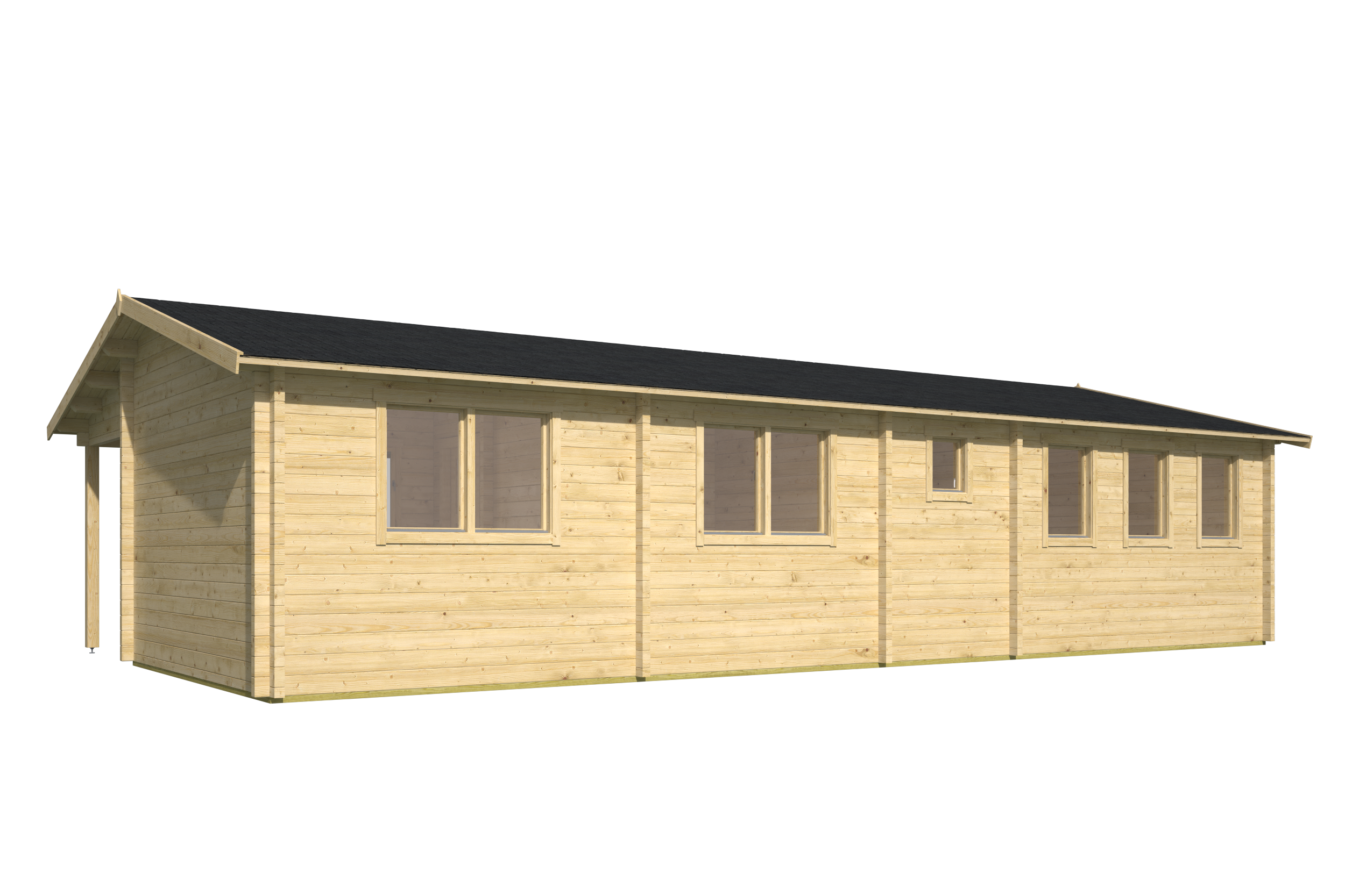 Blokhut - Tuinhuis Letterkenny | 70 mm | vuren grijs geïmpregneerd