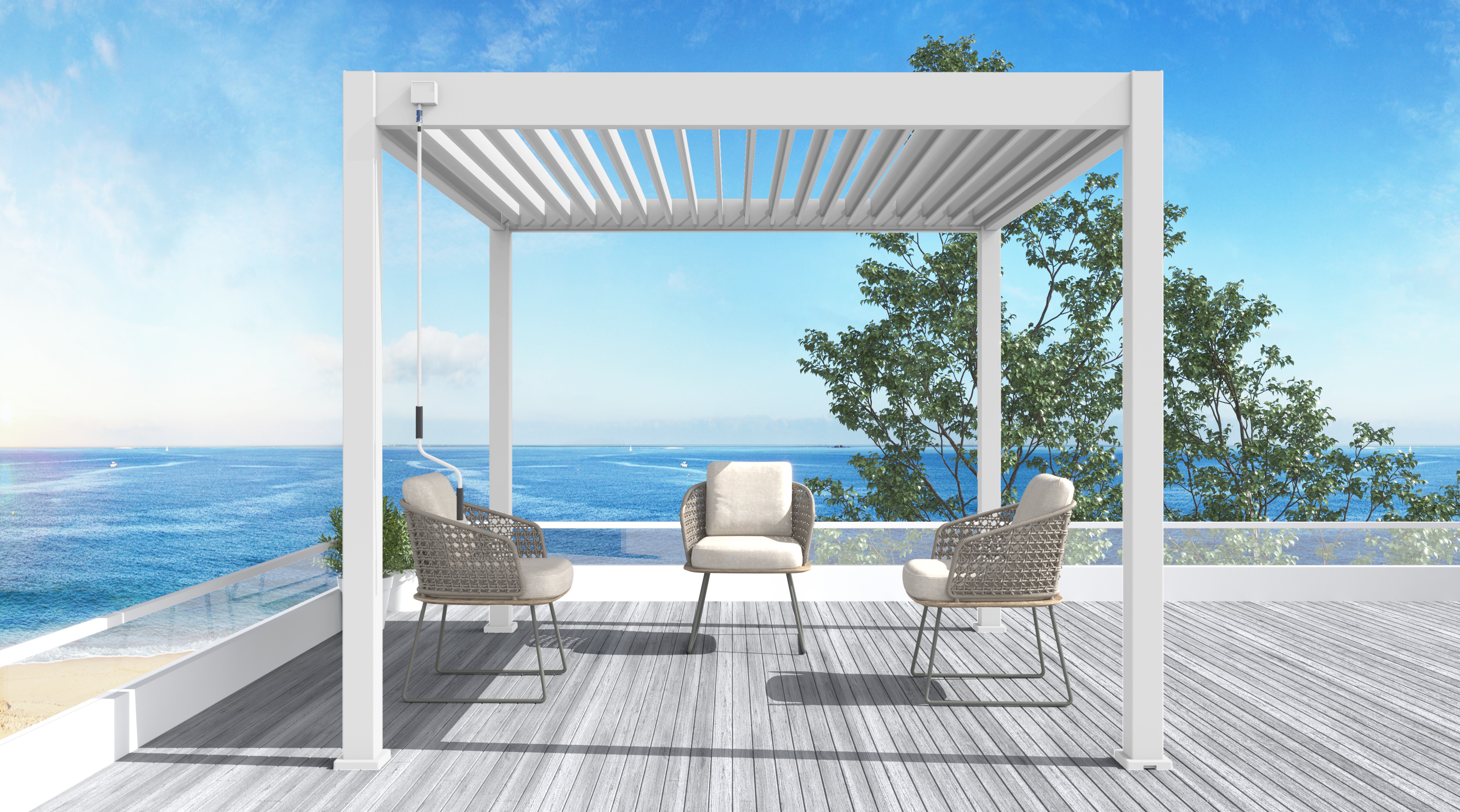 Product image high resolution (main image) Toronto freistehend 300 x 300 x 255 cm weiß