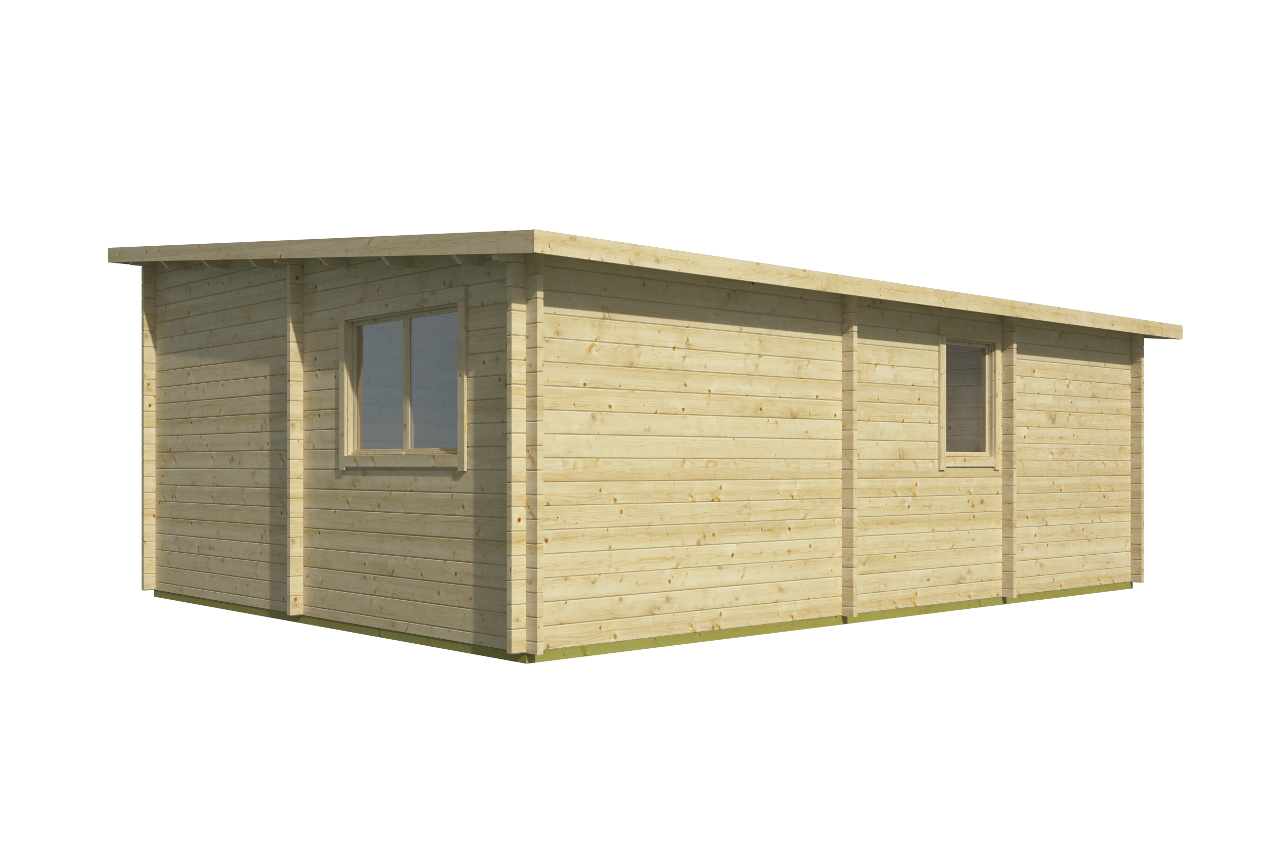Blokhut - Tuinhuis Moderna | 44 mm | grijs geïmpregneerd