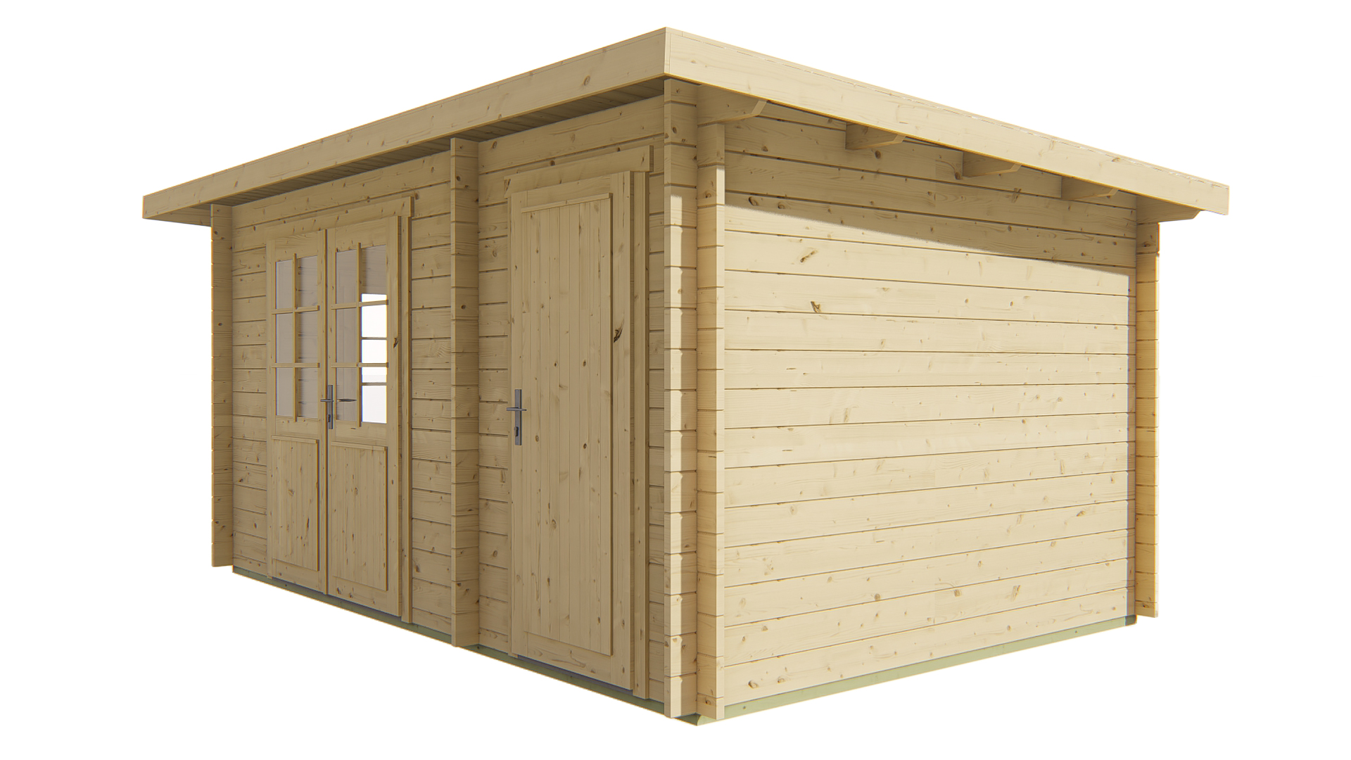 Blokhut - Tuinhuis Santander | 34 mm | vuren onbehandeld Blokhut - Tuinhuis Santander | 34 mm | vuren onbehandeld