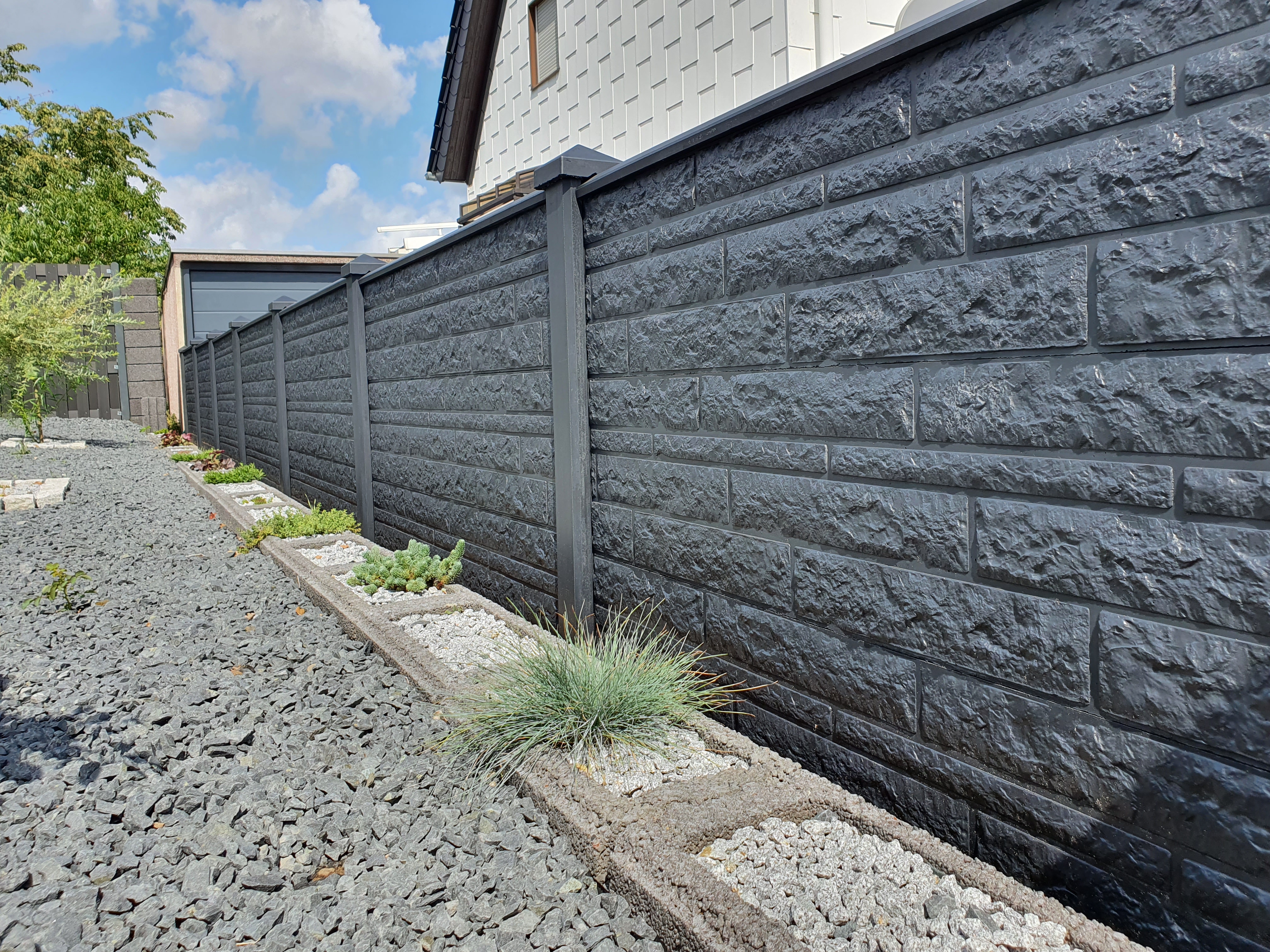 Berton©-motief-vulplaat antraciet gecoat H20 x D3,5 x L184 cm rotsmotief Berton©-motief-vulplaat antraciet gecoat H20 x D3,5 x L184 cm rotsmotief