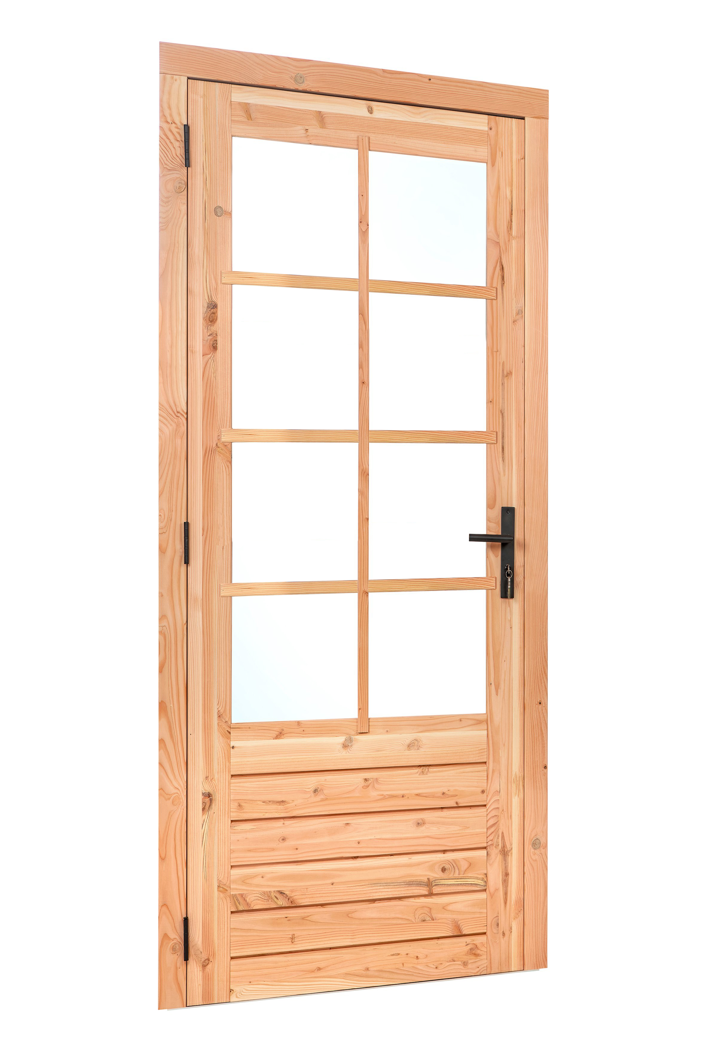 Douglasie Einzeltür mit Doppelglas 8-teilig, aussenabmessung B1100xH2150mm Linksdrehend