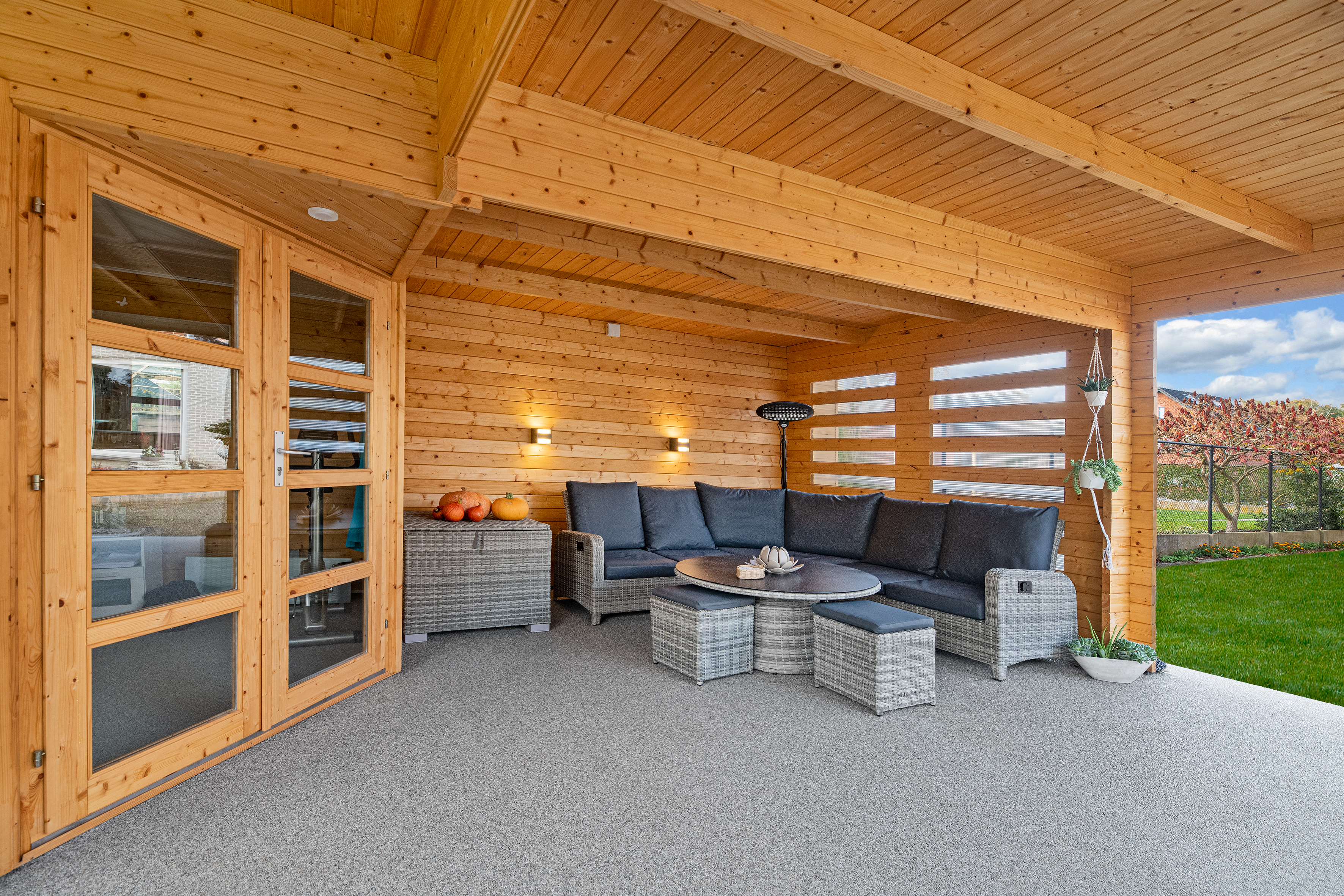 Blokhut - Tuinhuis Oletha | 40 mm | vuren Red Class Wood geïmpregneerd Blokhut - Tuinhuis Oletha | 40 mm | vuren Red Class Wood geïmpregneerd