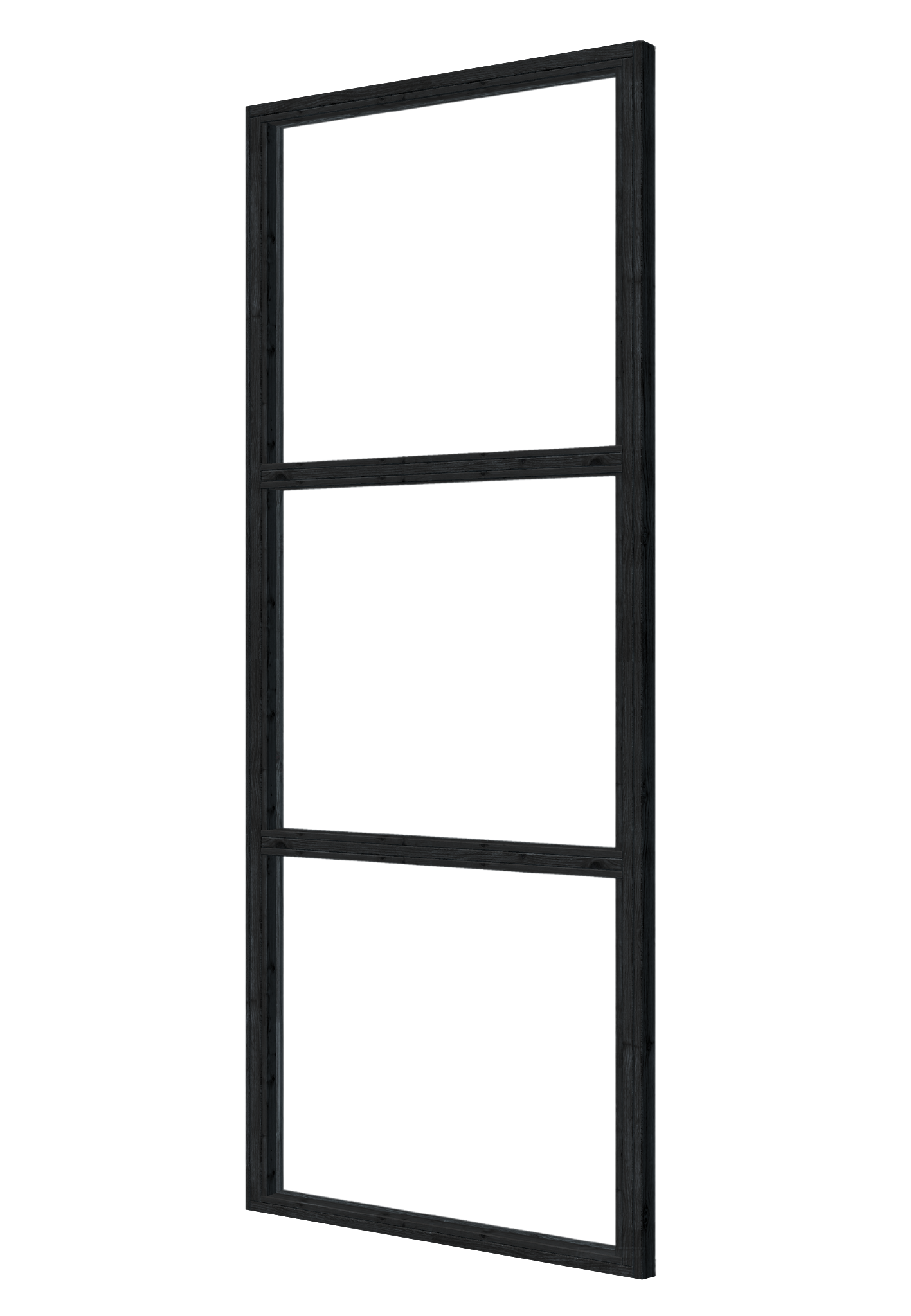 Steellook glaswand B116 x H212 cm, zwart incl. bovenbalk