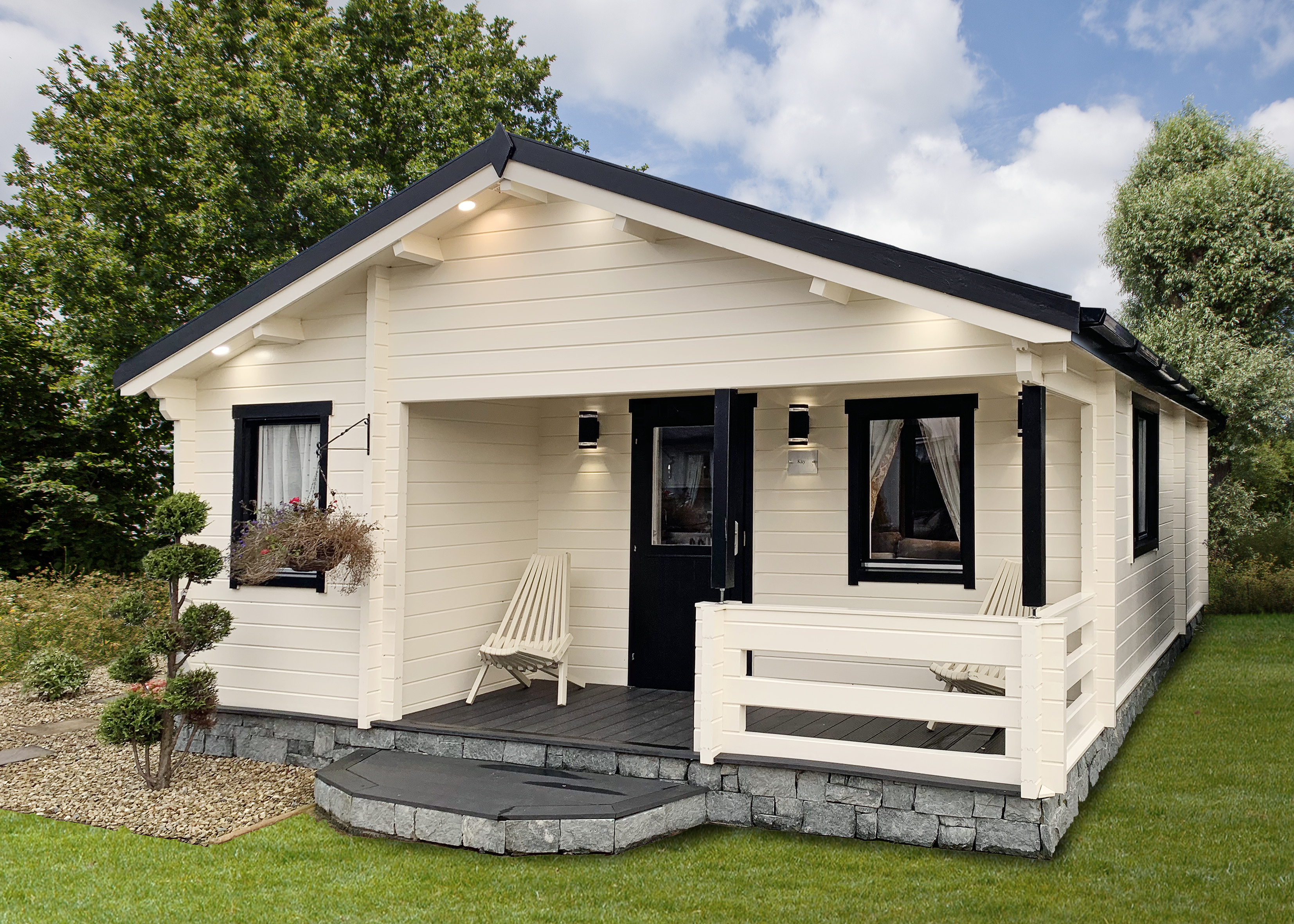 Blokhut - Tuinhuis Kay | 70 mm | vuren bruin geïmpregneerd