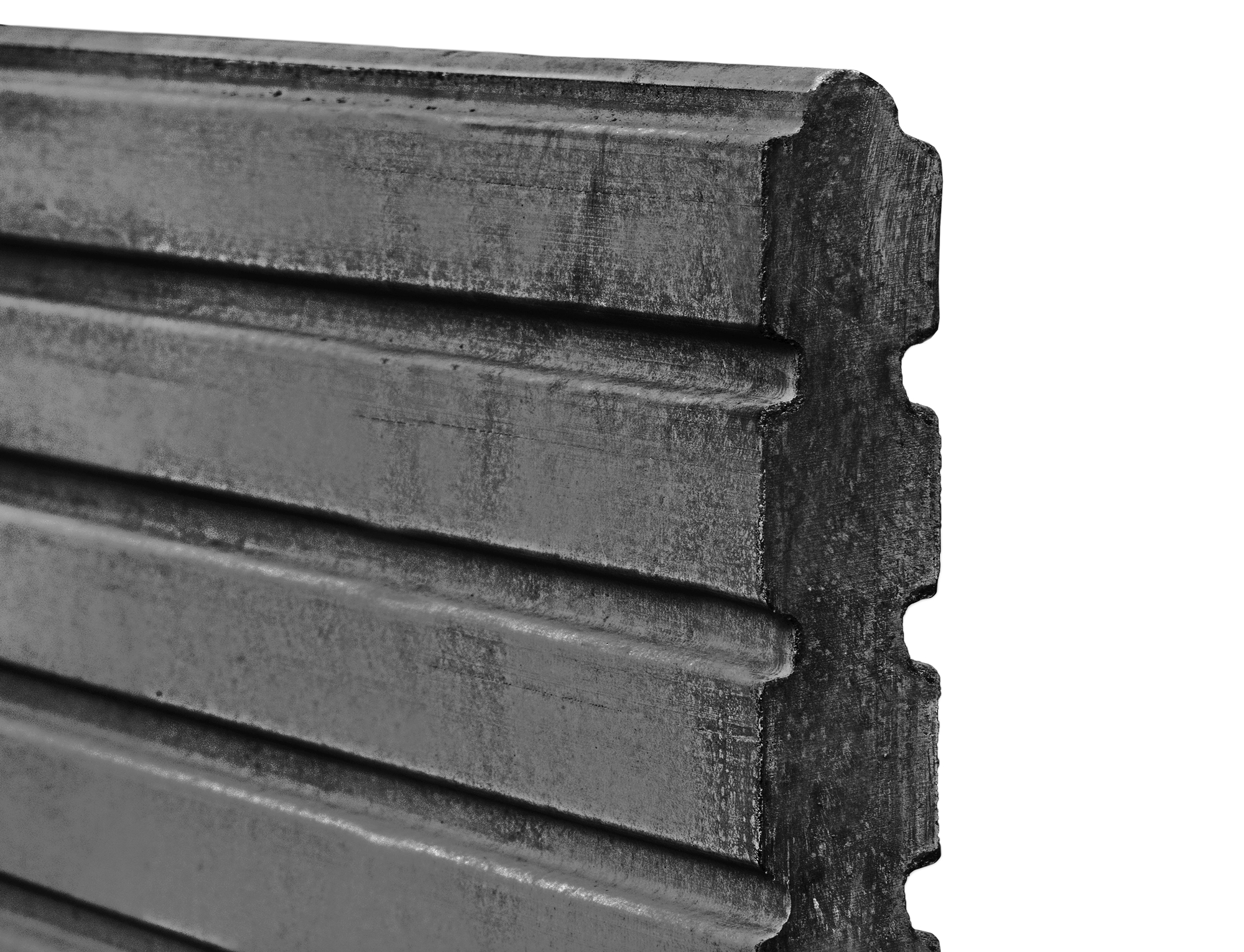 Hoofdafbeelding Berton©-motiefplaat smal antraciet H26 x D3,5 x L184 cm Deens rabat