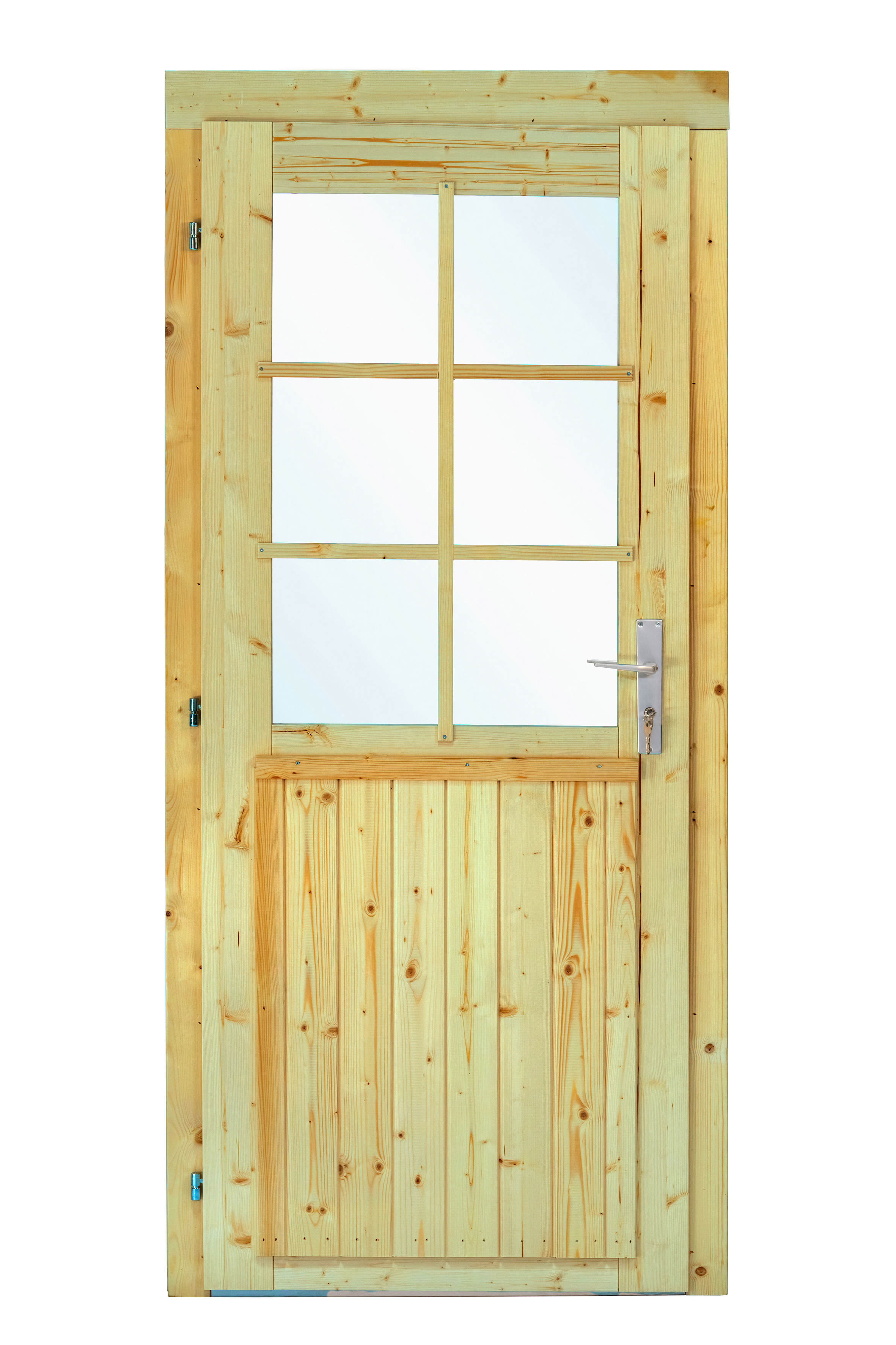 Deur enkel met raam D6 LS vuren 90,5 x 196 cm | groen geïmpregneerd