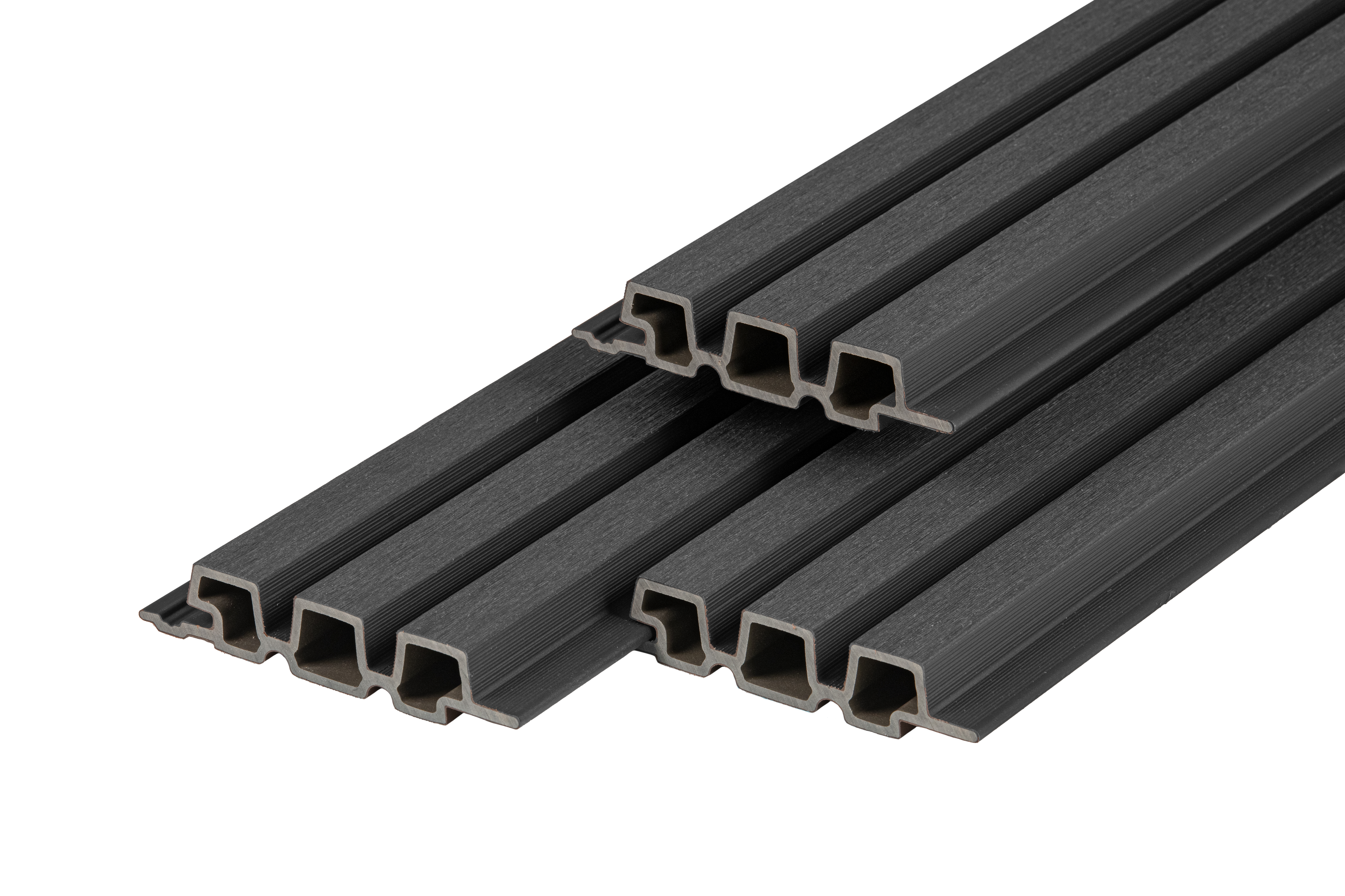 PuraTech 30 composite triple profile 3,3 x 17,0 x 290 cm, ebony black, fine-grained