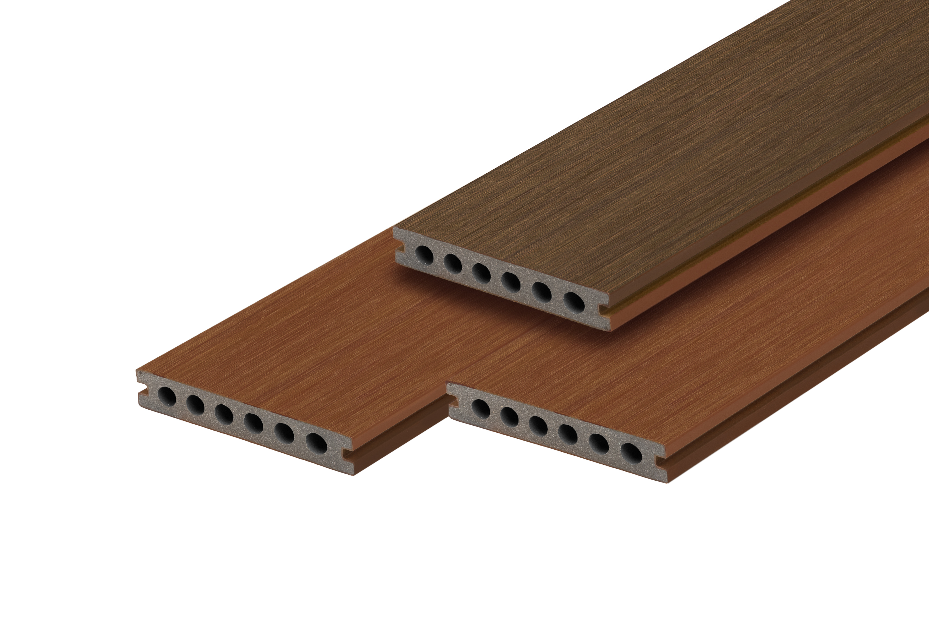 PuraTerra composite decking board 2,3 x 13,8 x 300 cm, ipé, bi-colour