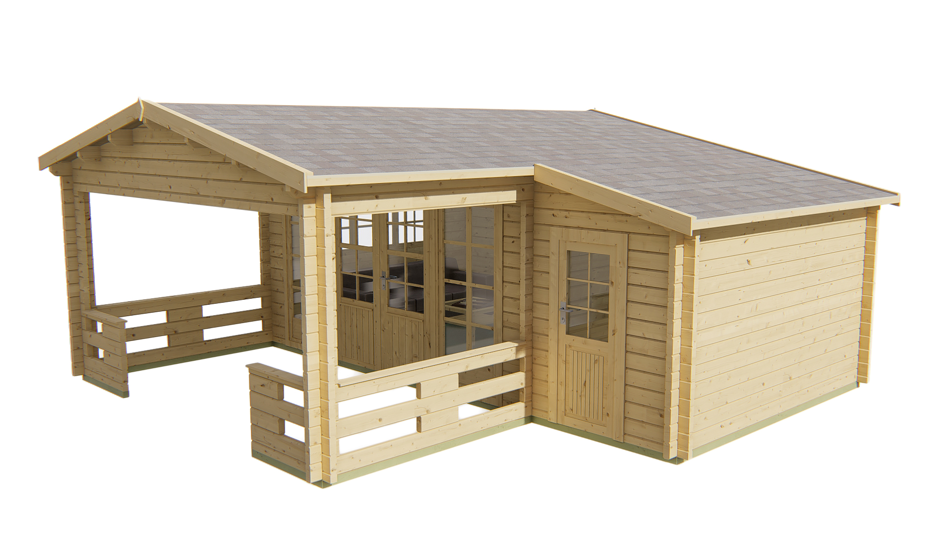 Blokhut - Tuinhuis Coventry met overkapping