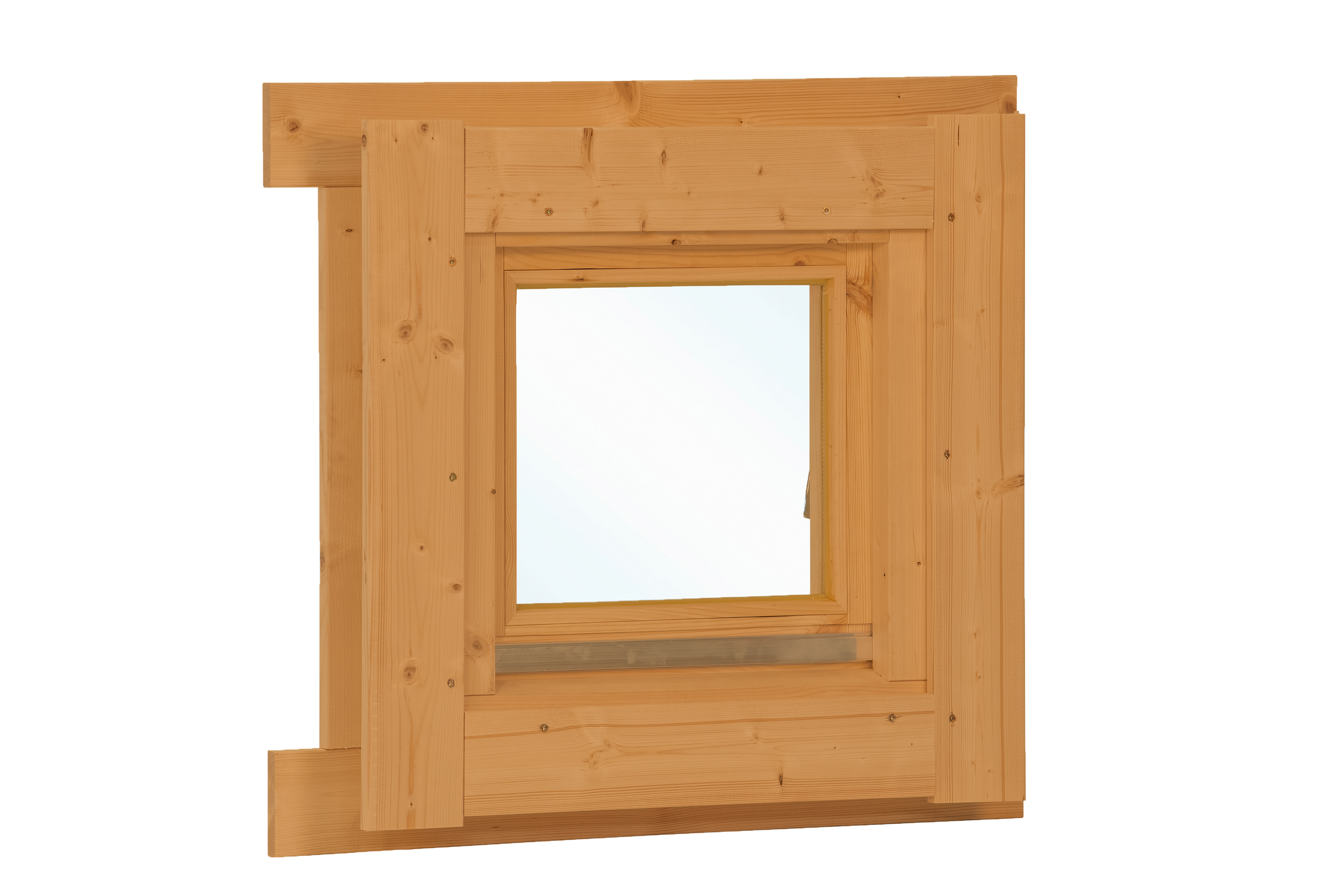 Draai- /kiepraam enkel L5.1 vuren 62,5 x 62,5 cm | bruin geïmpregneerd