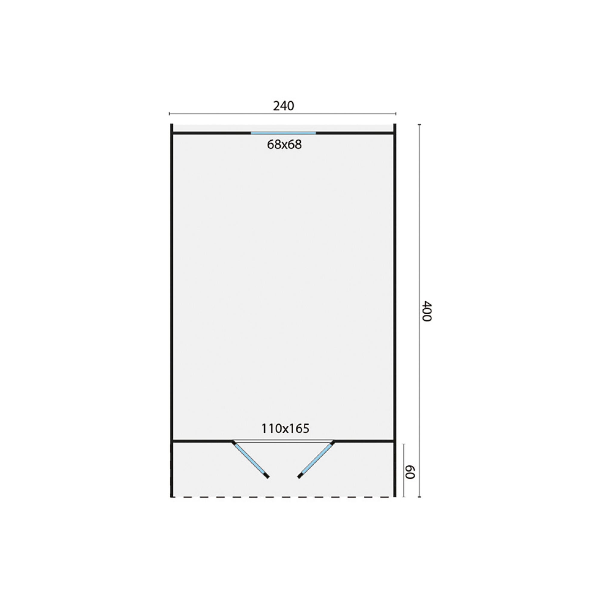 Camping POD 400 | 28 mm | vuren onbehandeld