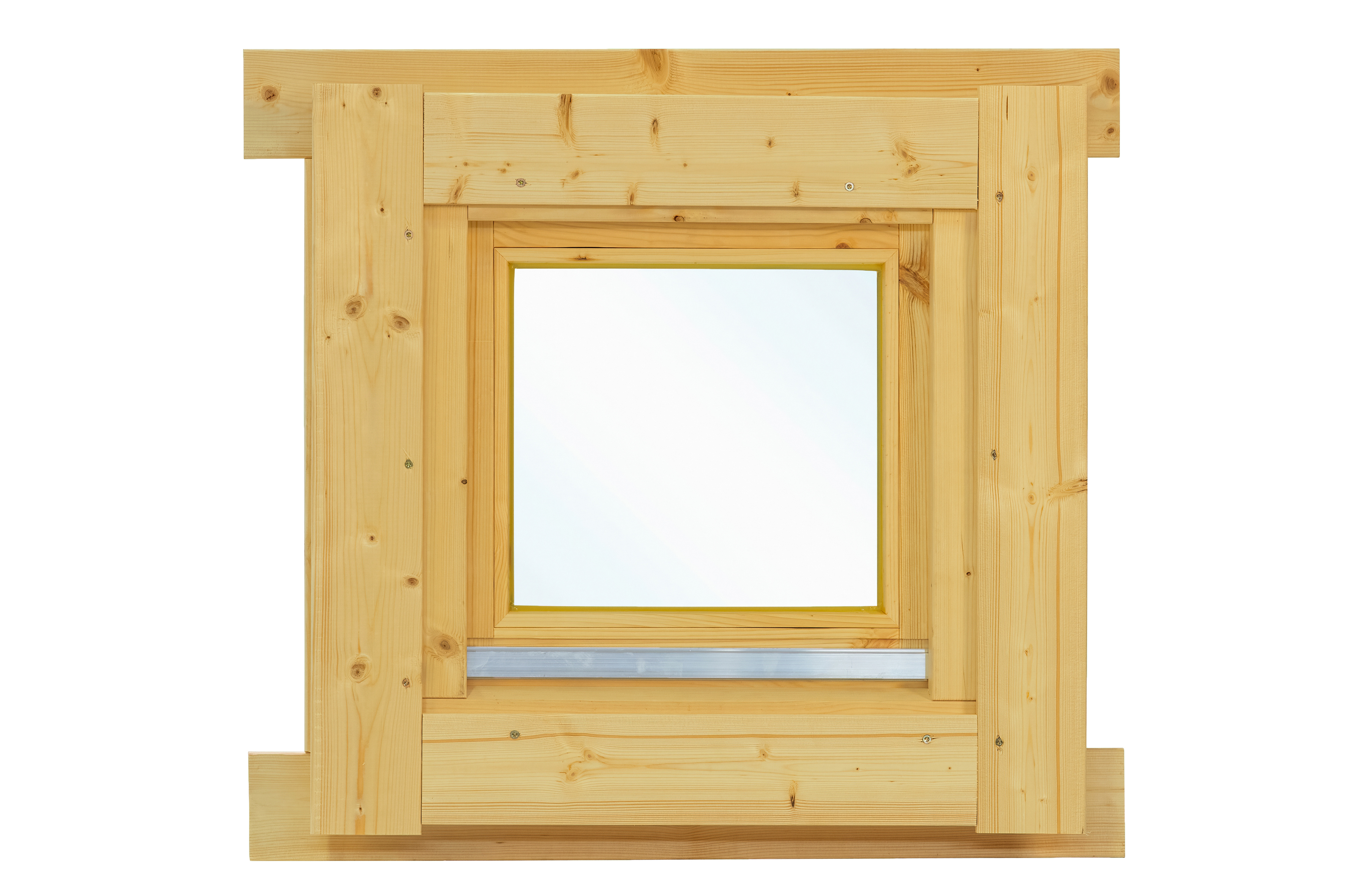 Draai- /kiepraam enkel L5.1 vuren 62,5 x 62,5 cm | honinggeel geïmpregneerd