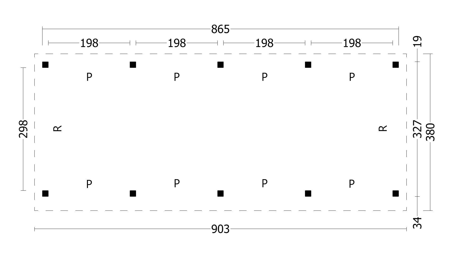 Oslo L type 9 douglas gedroogd potdekselplank blank