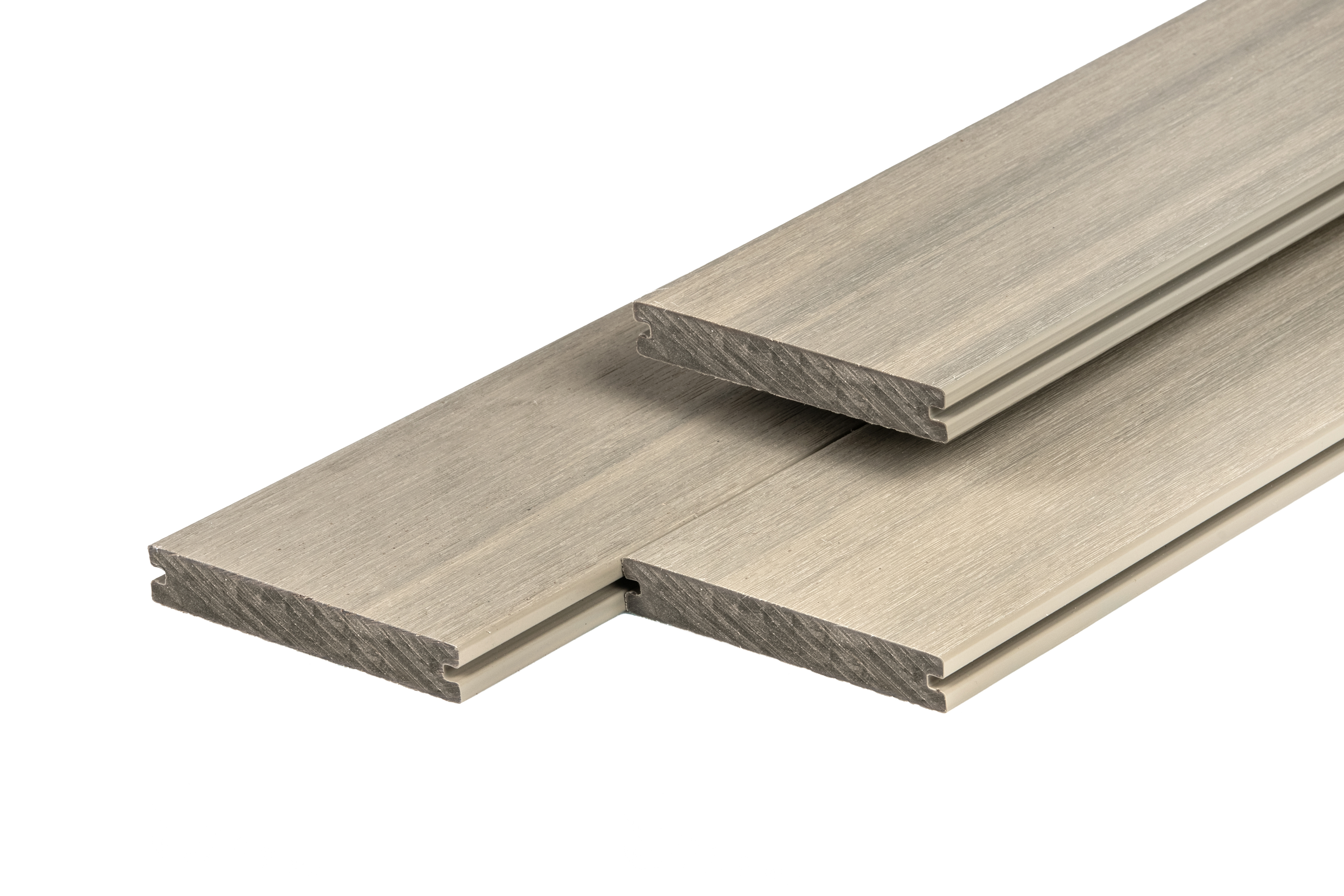 PuraShield composiet vlonderplank 2,3 x 13,8 x 300 cm clip systeem, massief, light grey