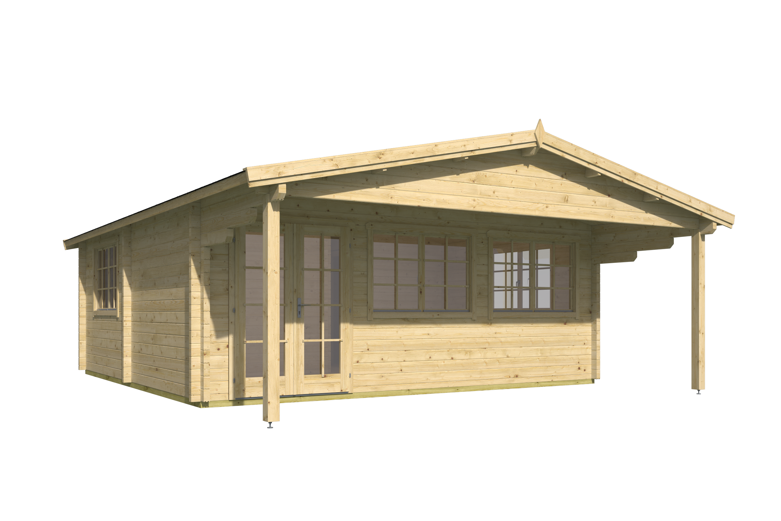 Blokhut - Tuinhuis Jackson | 70 mm | onbehandeld Blokhut - Tuinhuis Jackson | 70 mm | onbehandeld