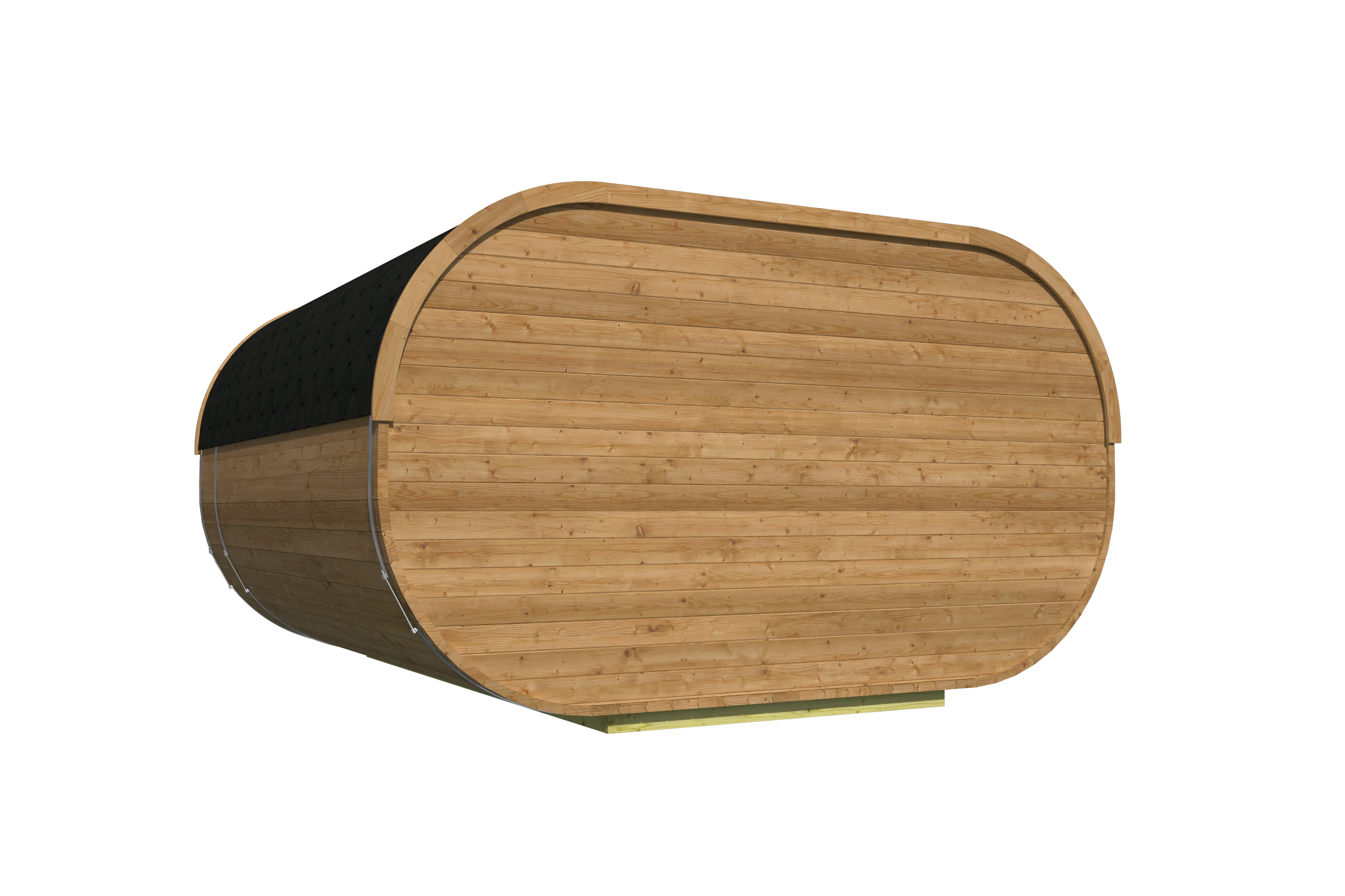 Aanzichten Camping Oval | 28/42 mm | Thermowood | 405x400 cm