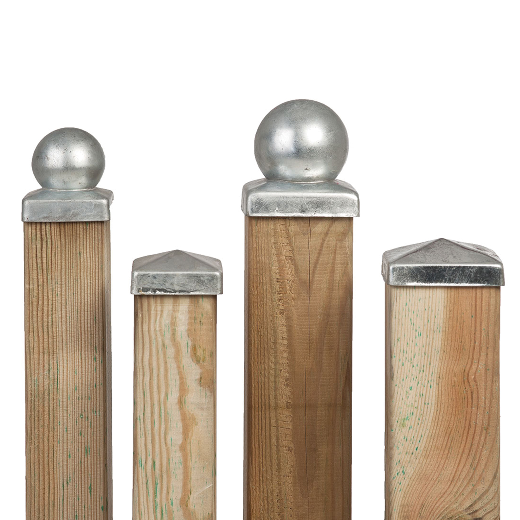 Galvanised Bulb/Plate Post Ornament 7.1cm