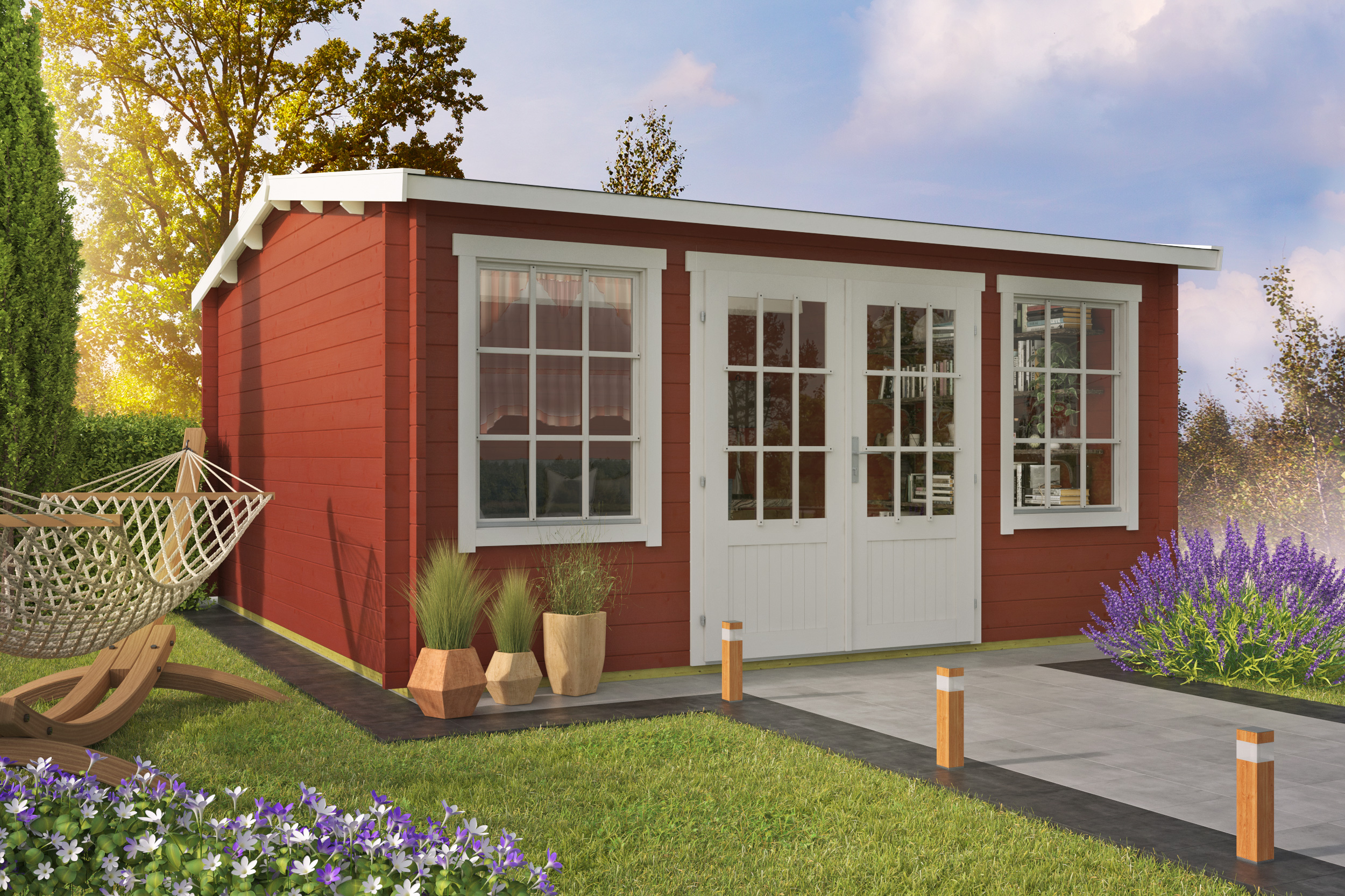 Blokhut - Tuinhuis Meaghan | 40 mm | Red Class Wood geïmpregneerd