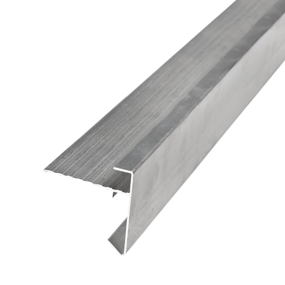 Aluminium-Dachabschlussprofil gerade