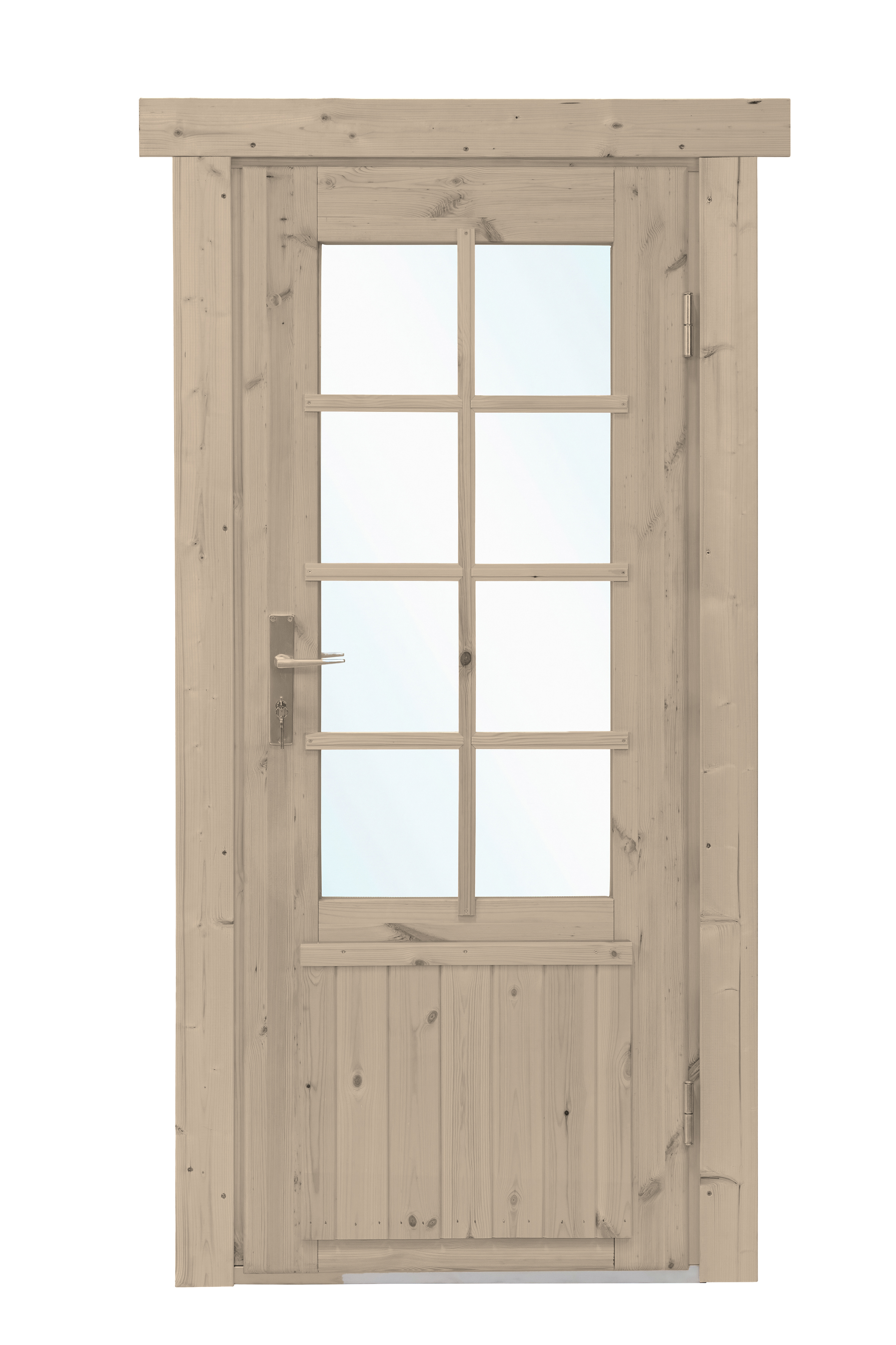 Deur enkel met raam DL11 RS vuren 90,5 x 196 cm | grijs geïmpregneerd