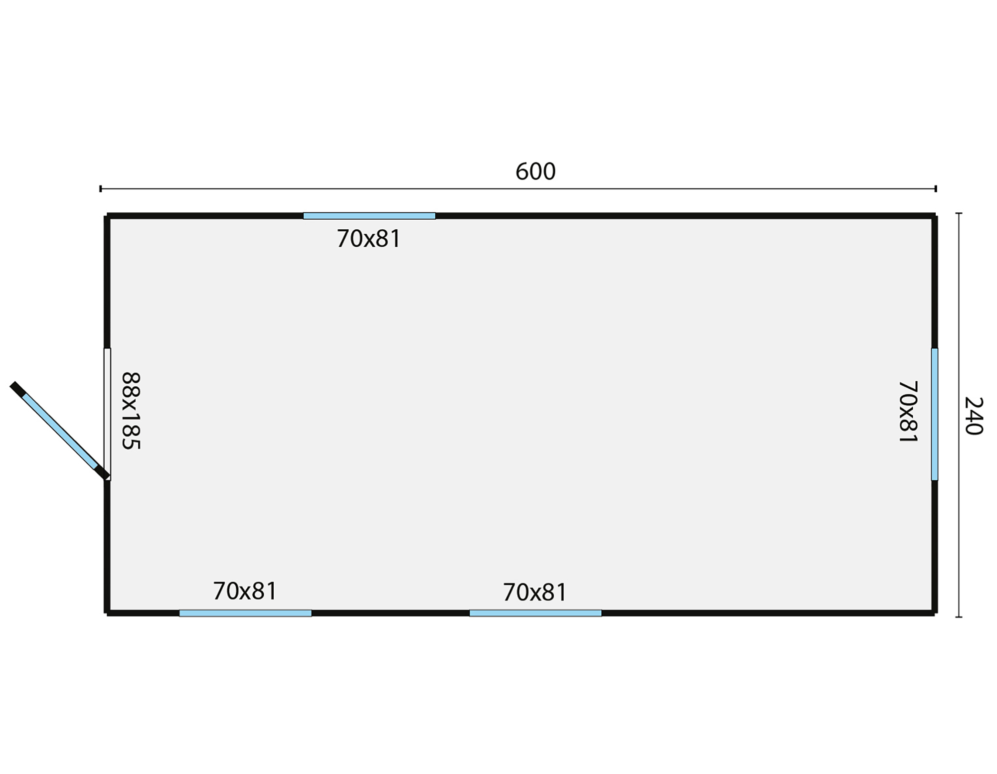 Gebäudeplan Zirkuswagen Angelo - ausschl. Untergestell