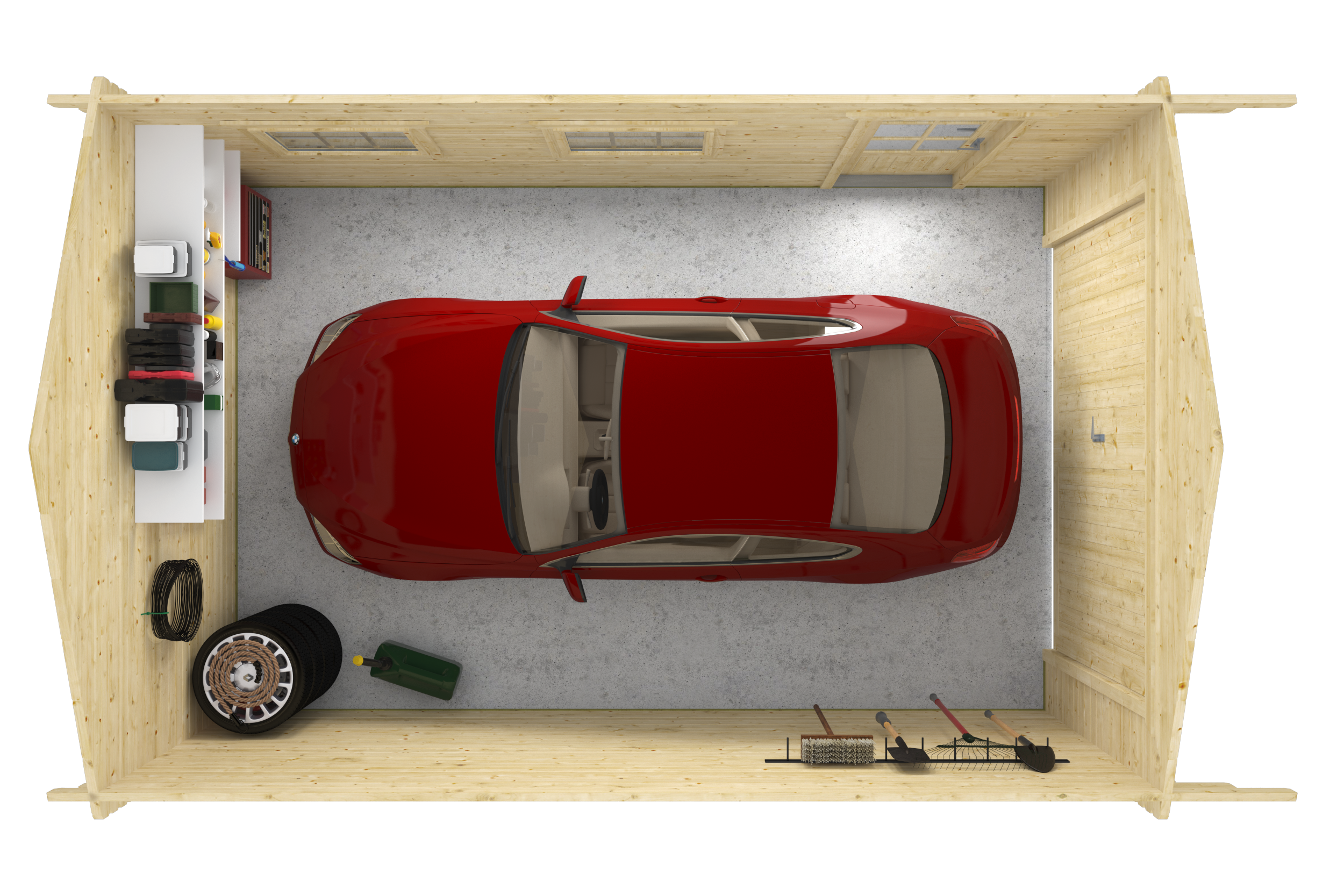 Garage Geir | 44 mm | vuren Red Class Wood geïmpregneerd Garage Geir | 44 mm | vuren Red Class Wood geïmpregneerd