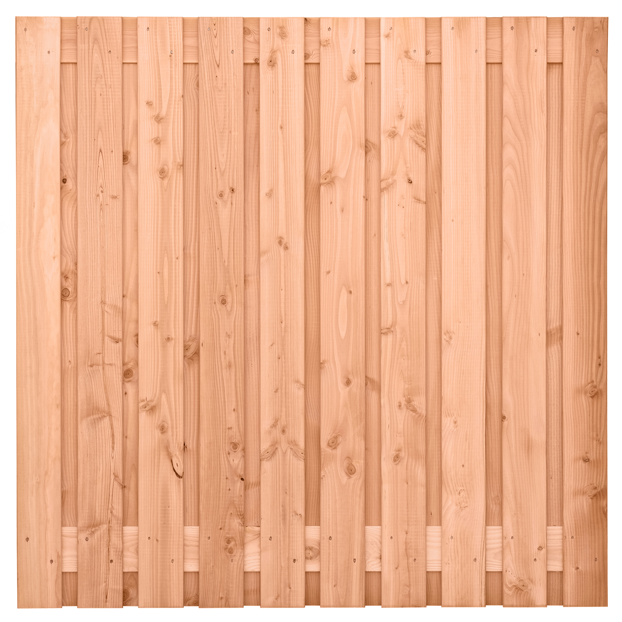 Tuinscherm Zwarte Woud, douglas, RVS-geschroefd, 21-planks (19+2) 180 x 180 cm