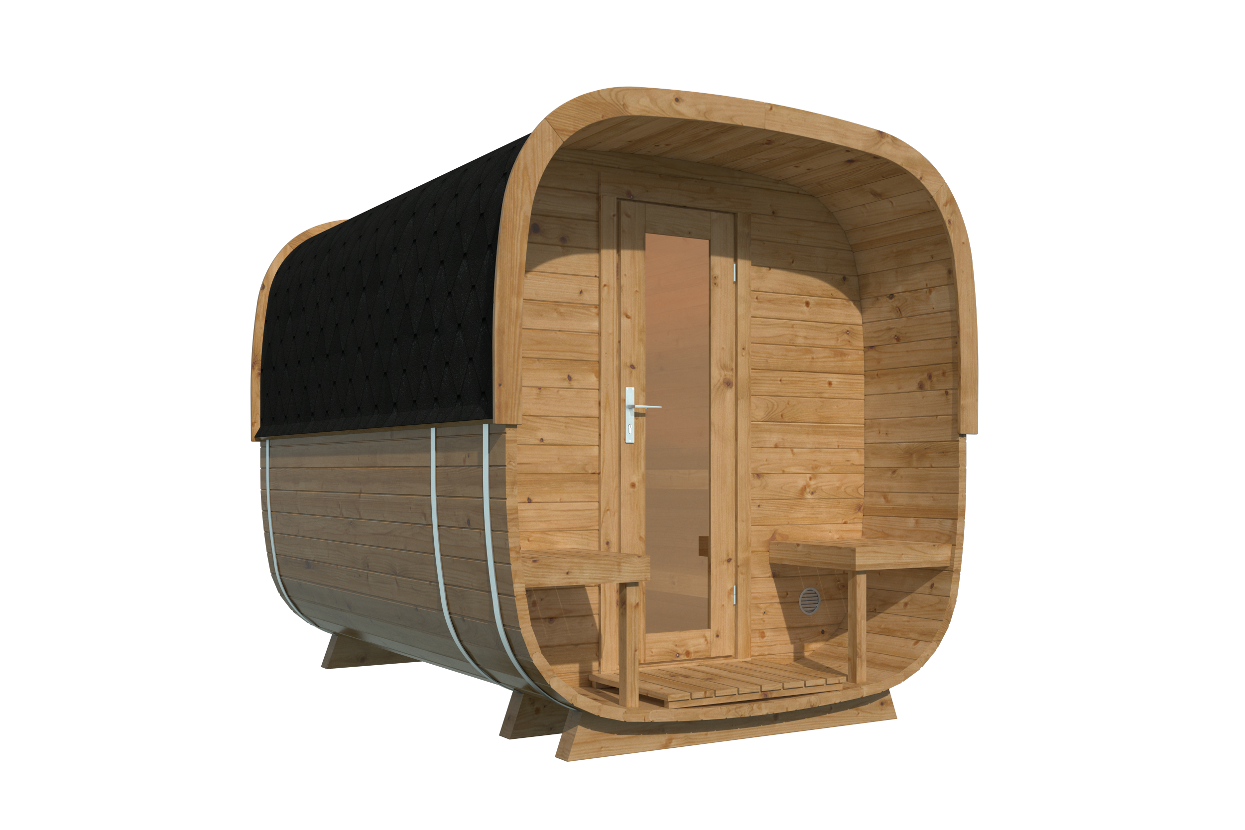 CUBE sauna 280cm - Thermowood Rovaniemi