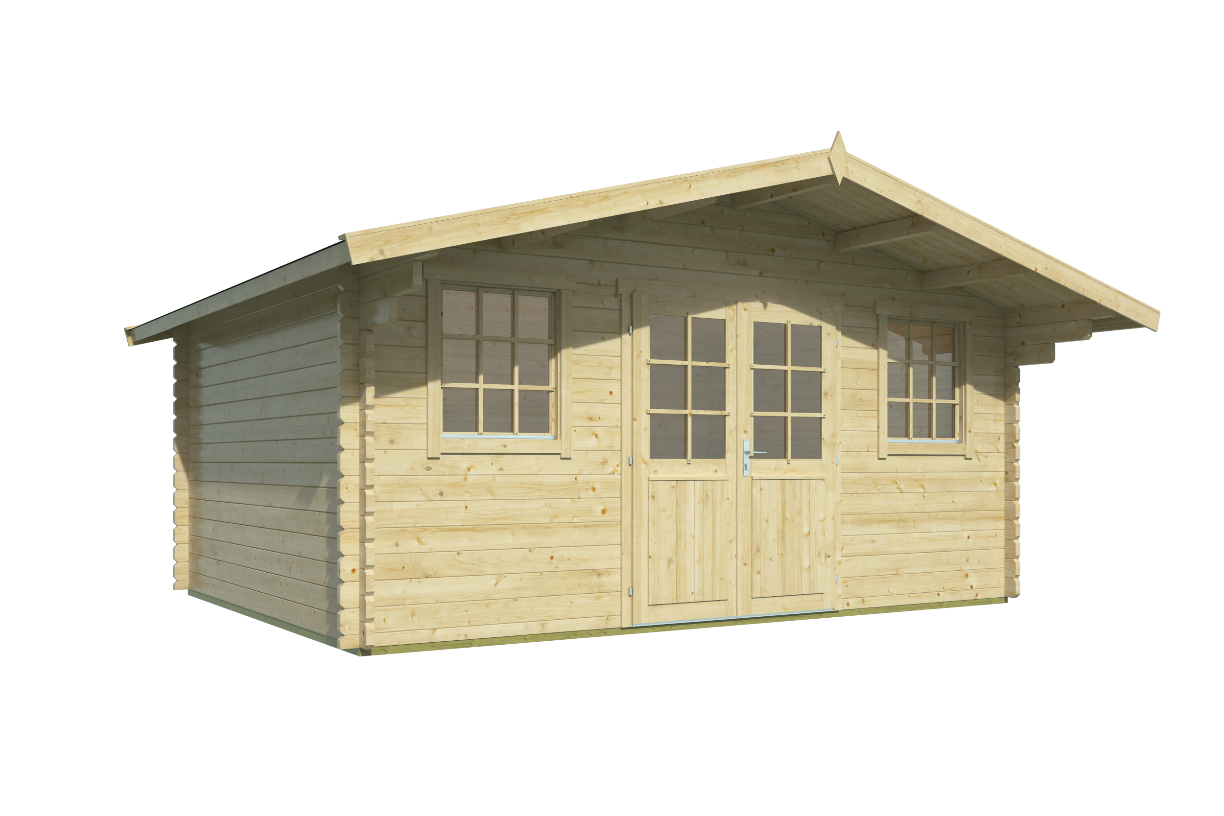 Blokhut - Tuinhuis Pavel | 44 mm | vuren onbehandeld Blokhut - Tuinhuis Pavel | 44 mm | vuren onbehandeld