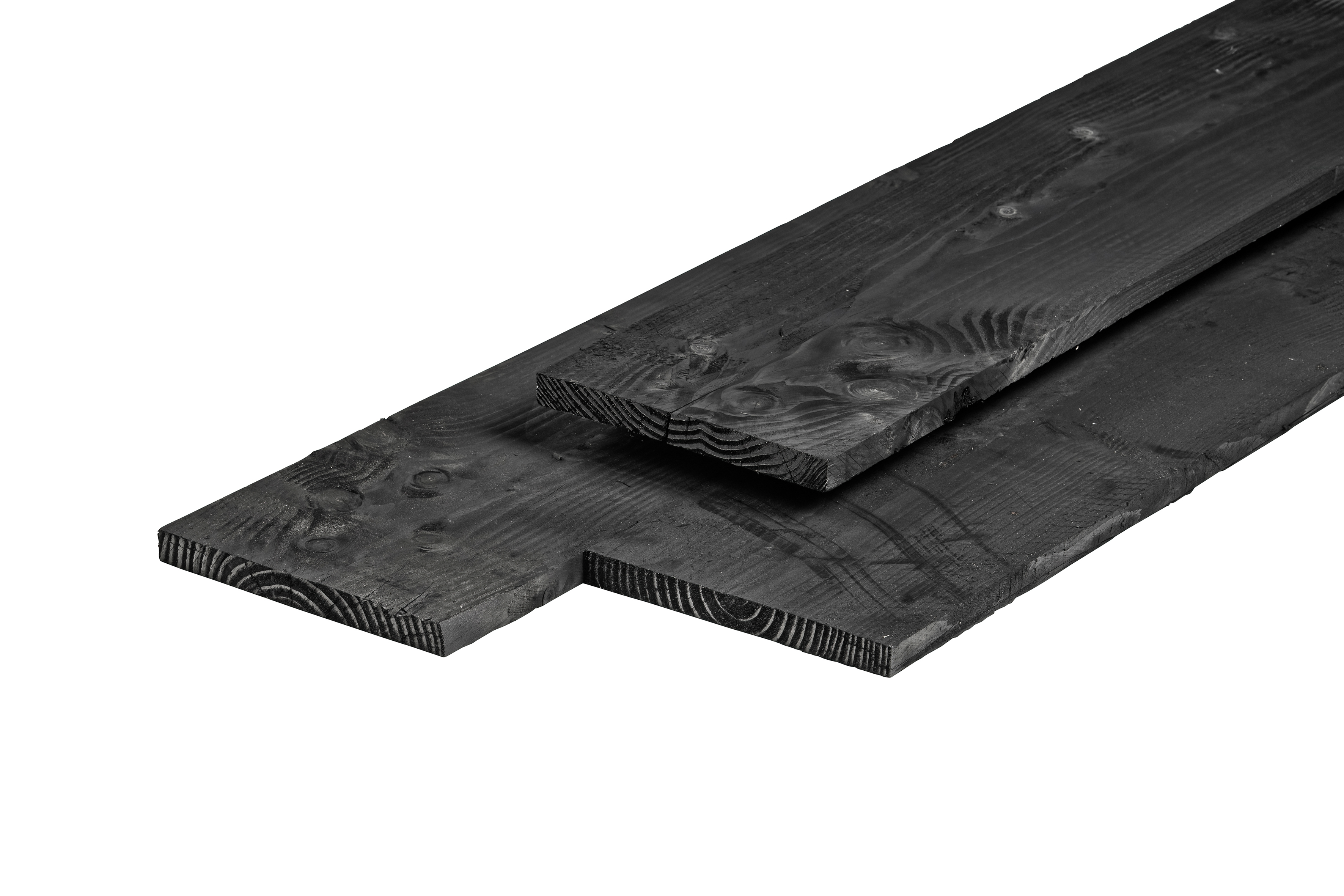 Plank douglas 2,5 x 25,0 cm zwart geïmpregneerd
